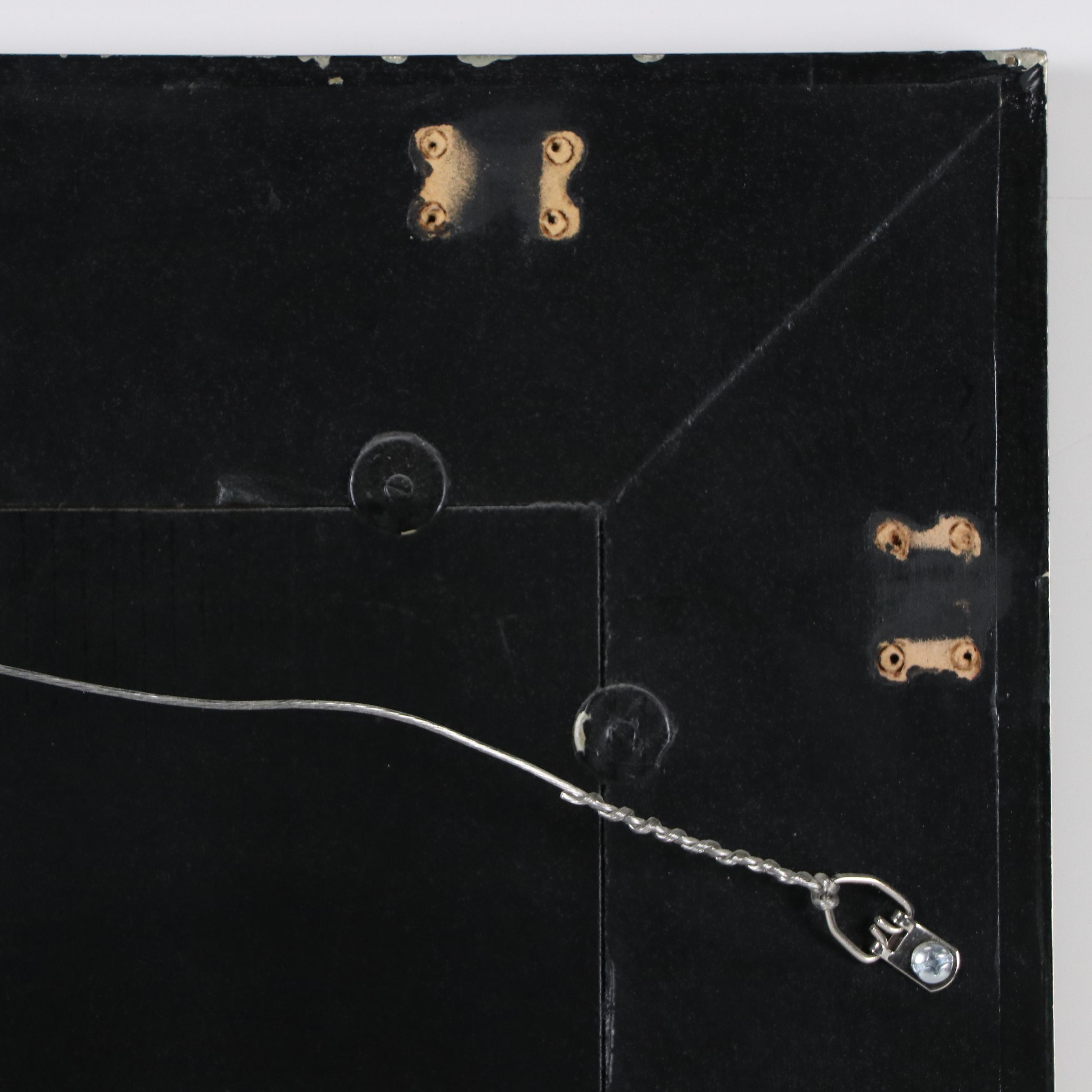 Contemporary Oval Wall Mirror with Metal Clad Frame