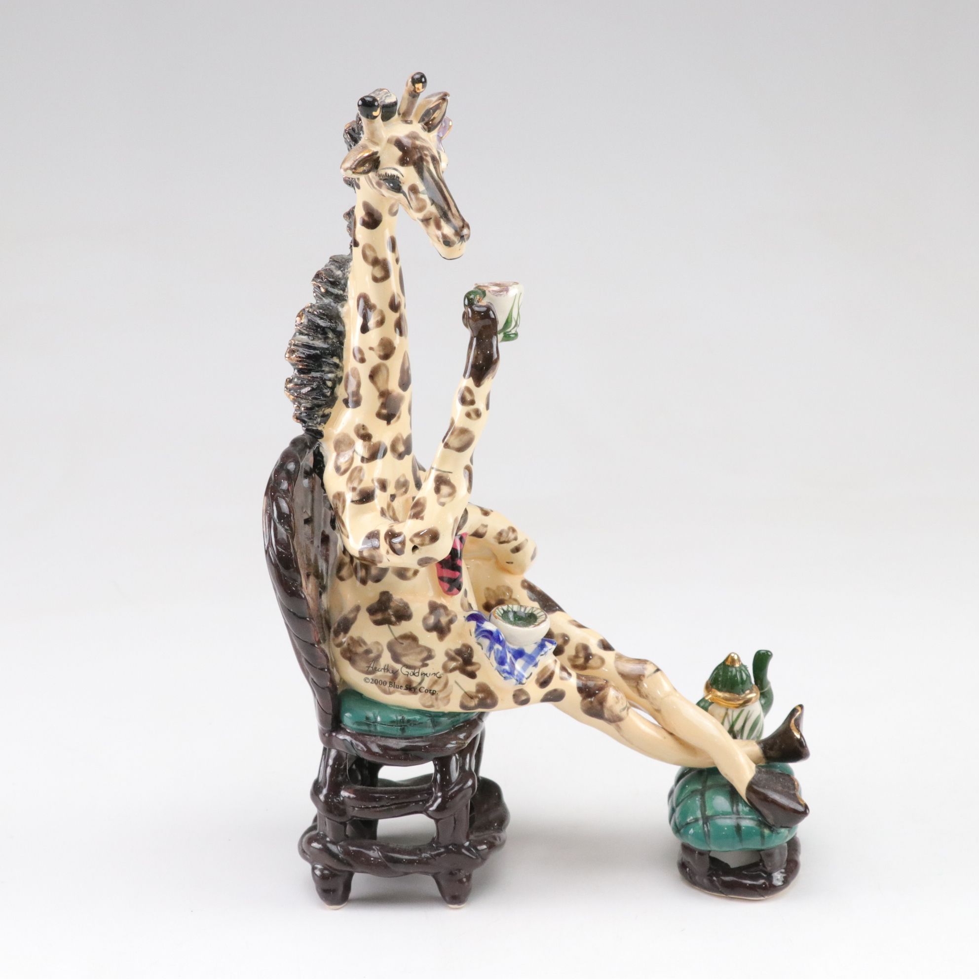 Heather Goldmine Giraffe Figurine for Blue Sky Clayworks and Hand-Crafted Figure