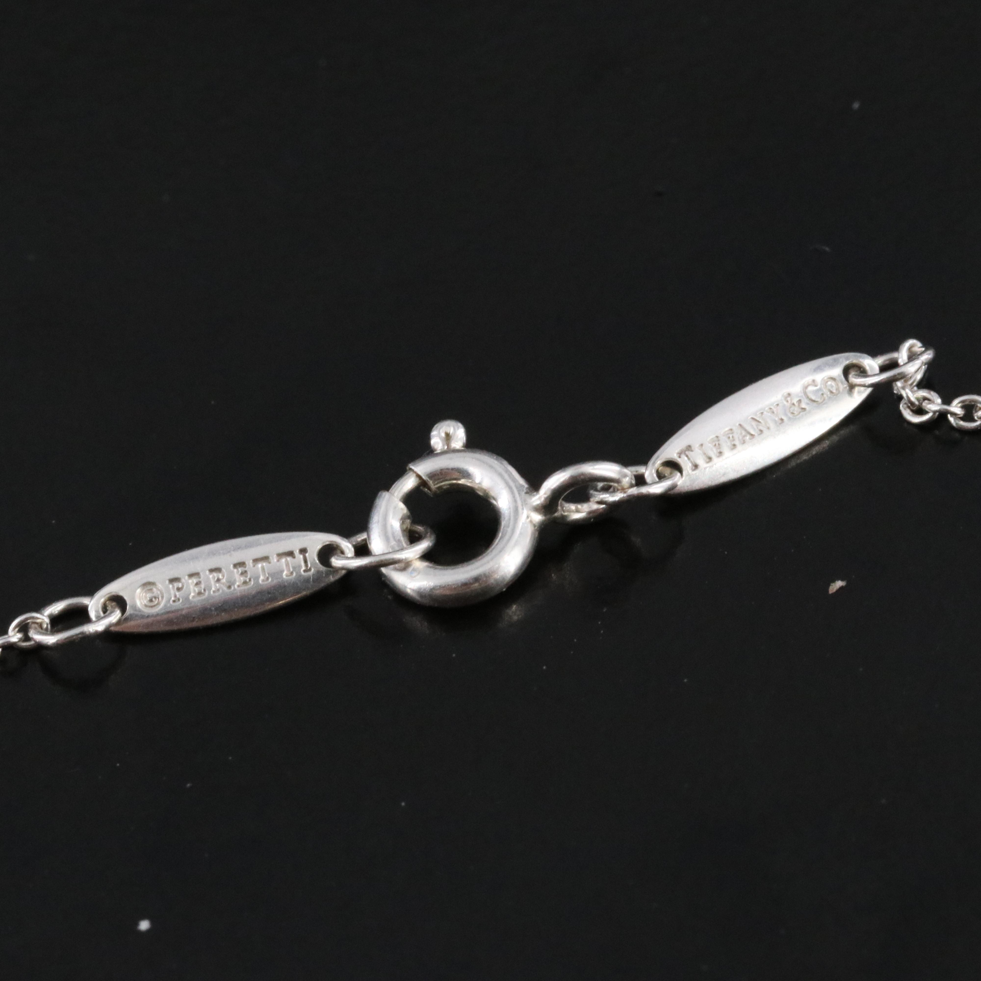 Elsa Peretti for Tiffany & Co. Sterling Diamond Solitaire Necklace