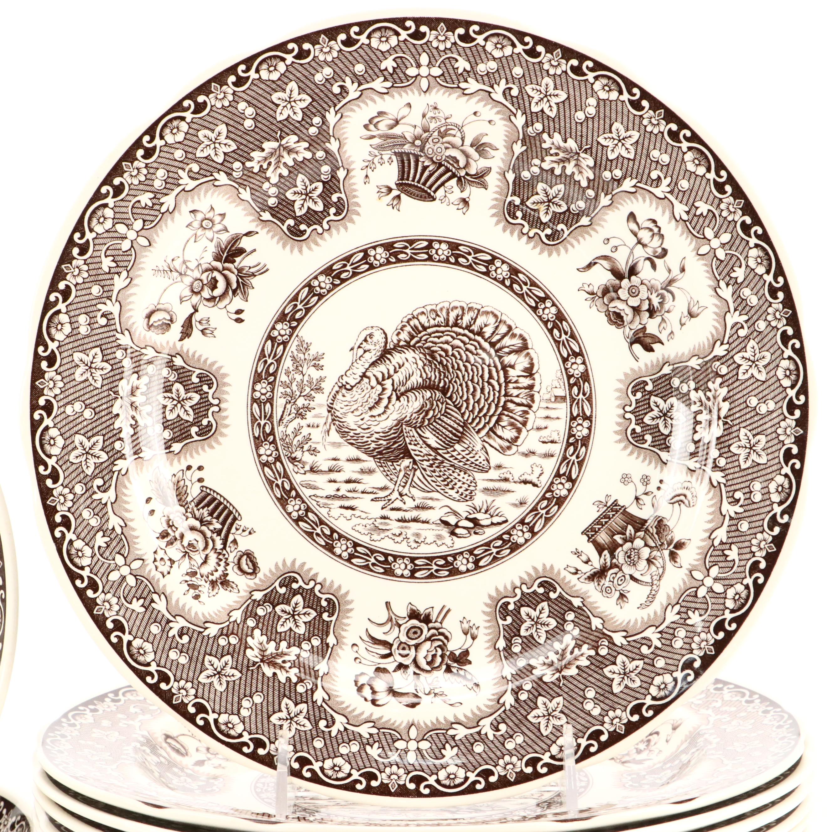 Spode "Festival Brown" Brown Transferware Bowls and Plates, 2001–2008