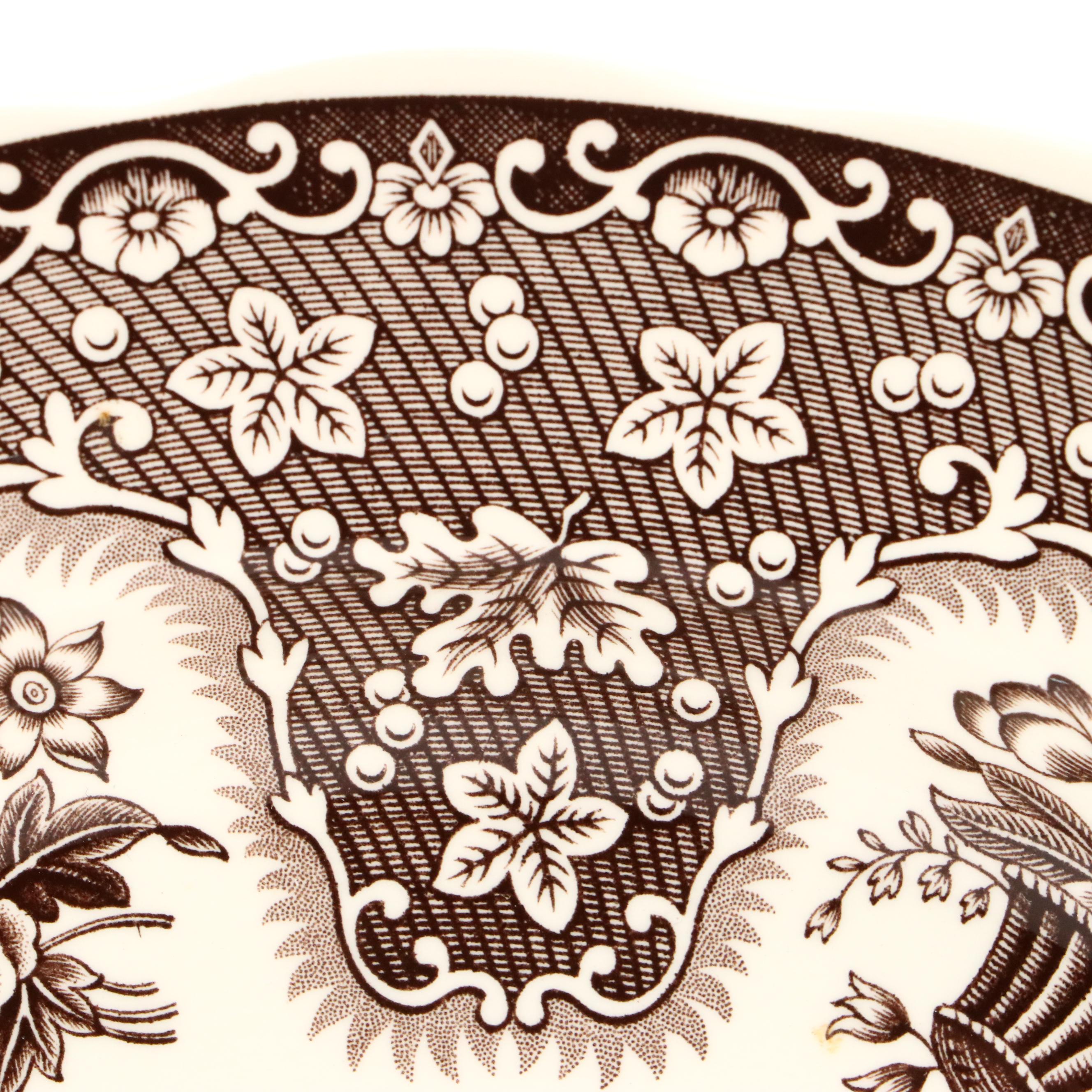 Spode "Festival Brown" Brown Transferware Bowls and Plates, 2001–2008