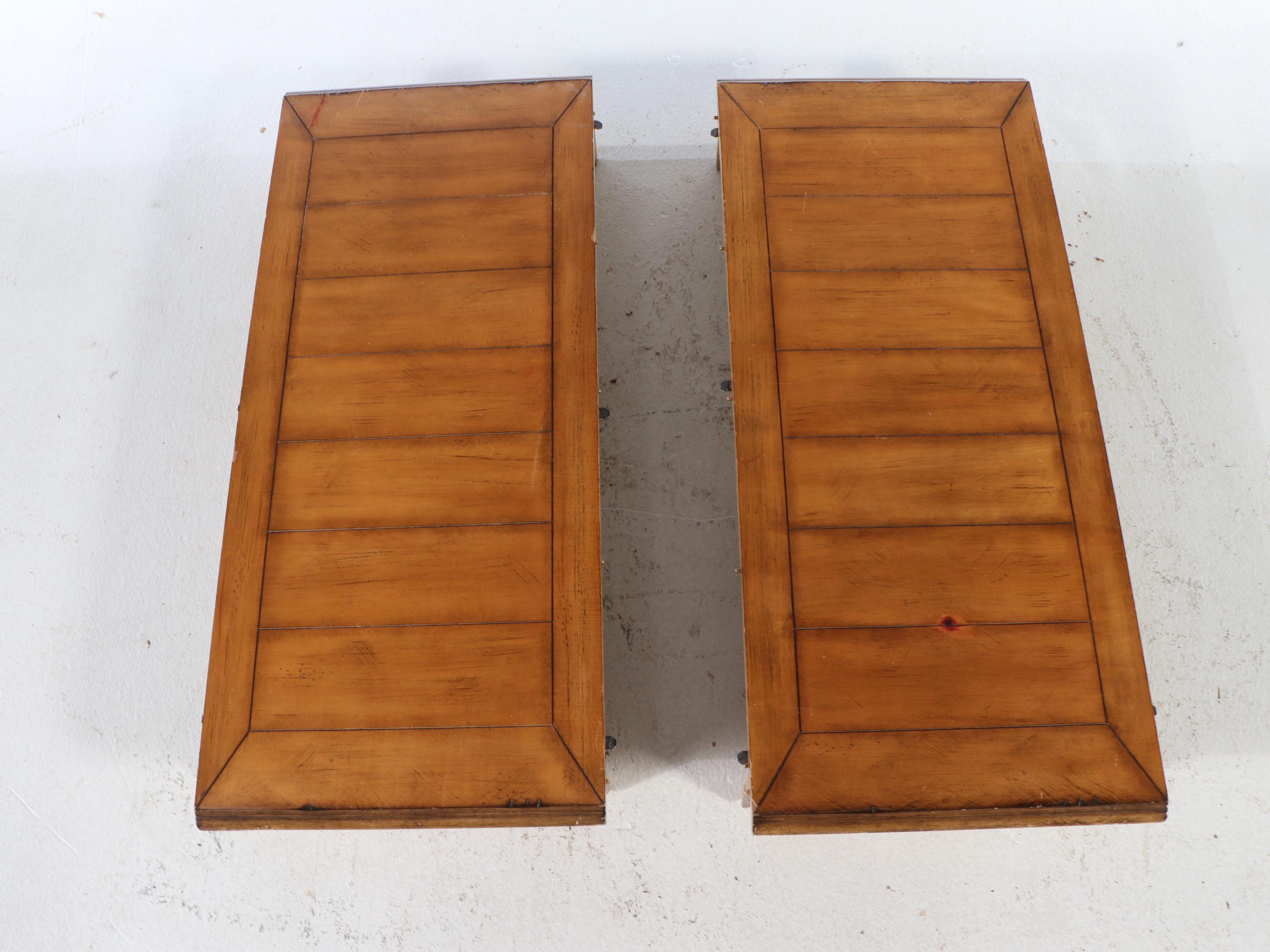 French Provincial Dining Table and Eight Ladder-Back Chairs