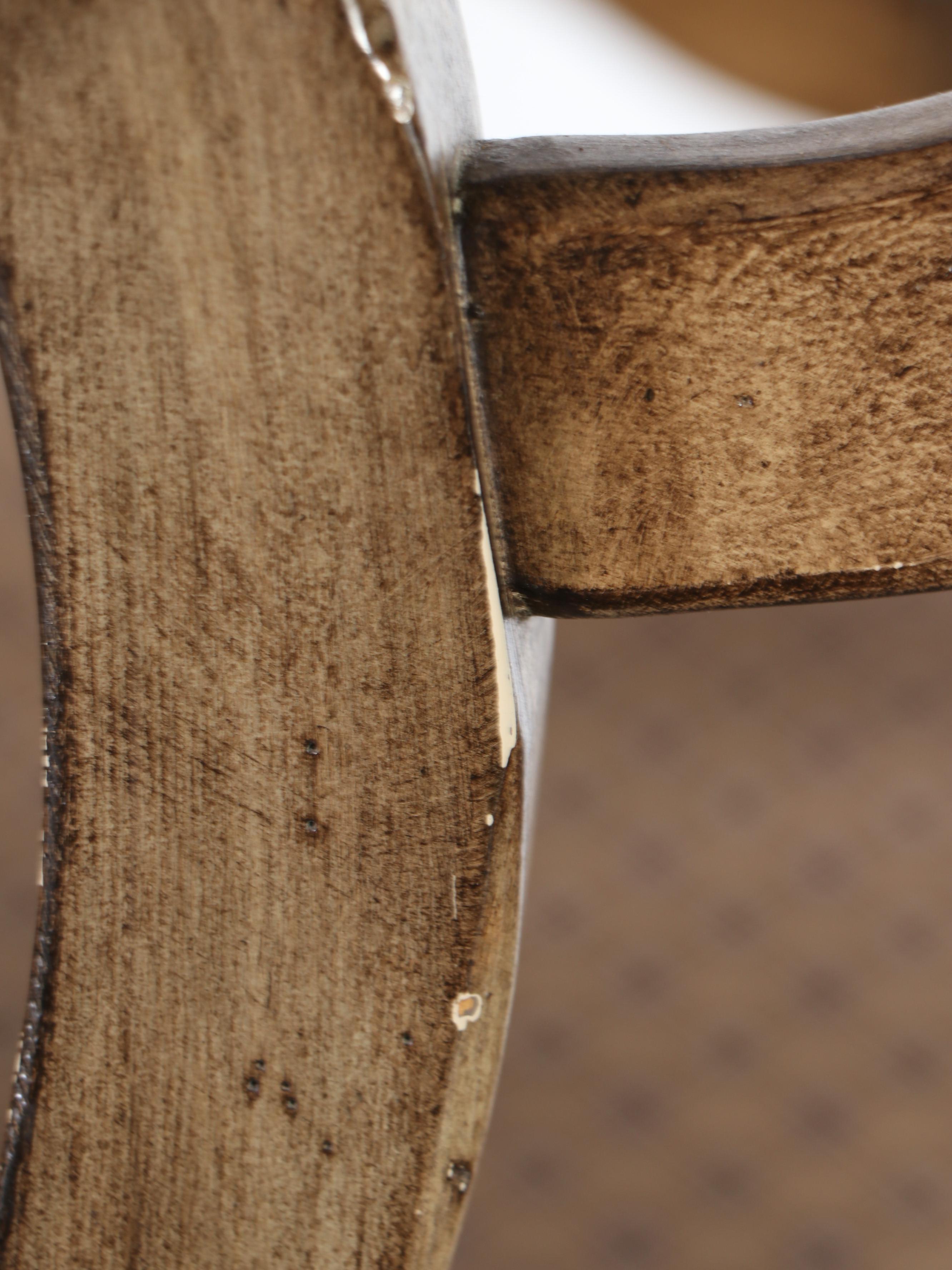 French Provincial Dining Table and Eight Ladder-Back Chairs