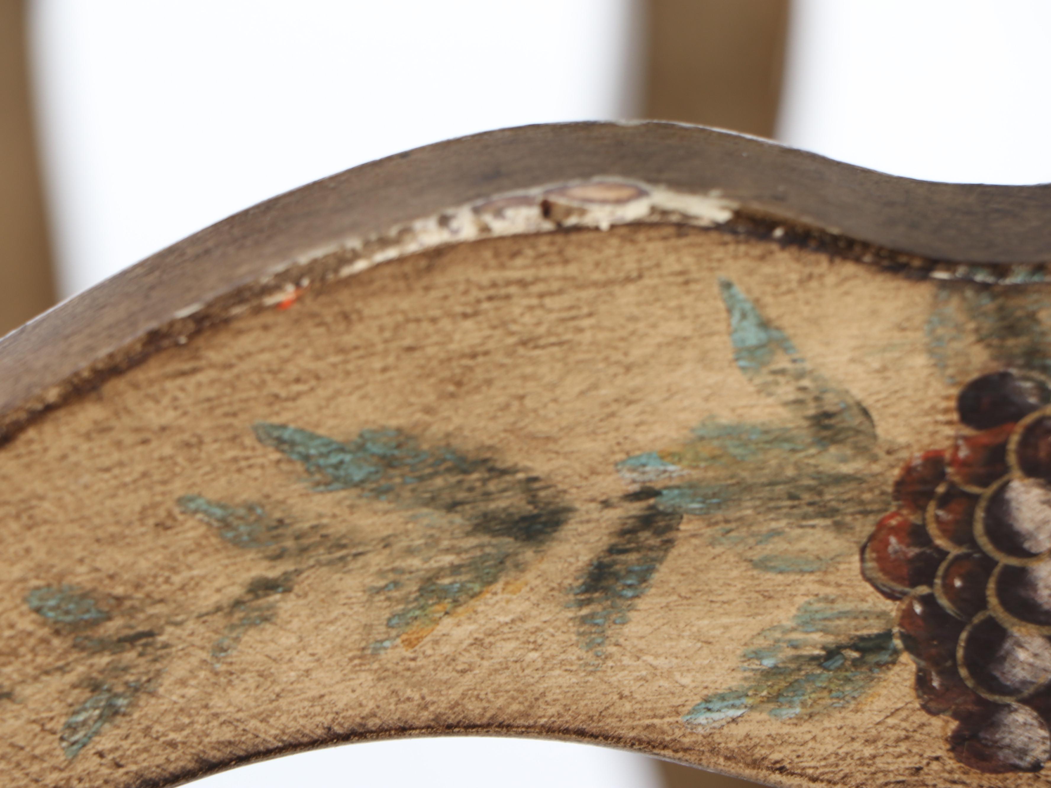 French Provincial Dining Table and Eight Ladder-Back Chairs