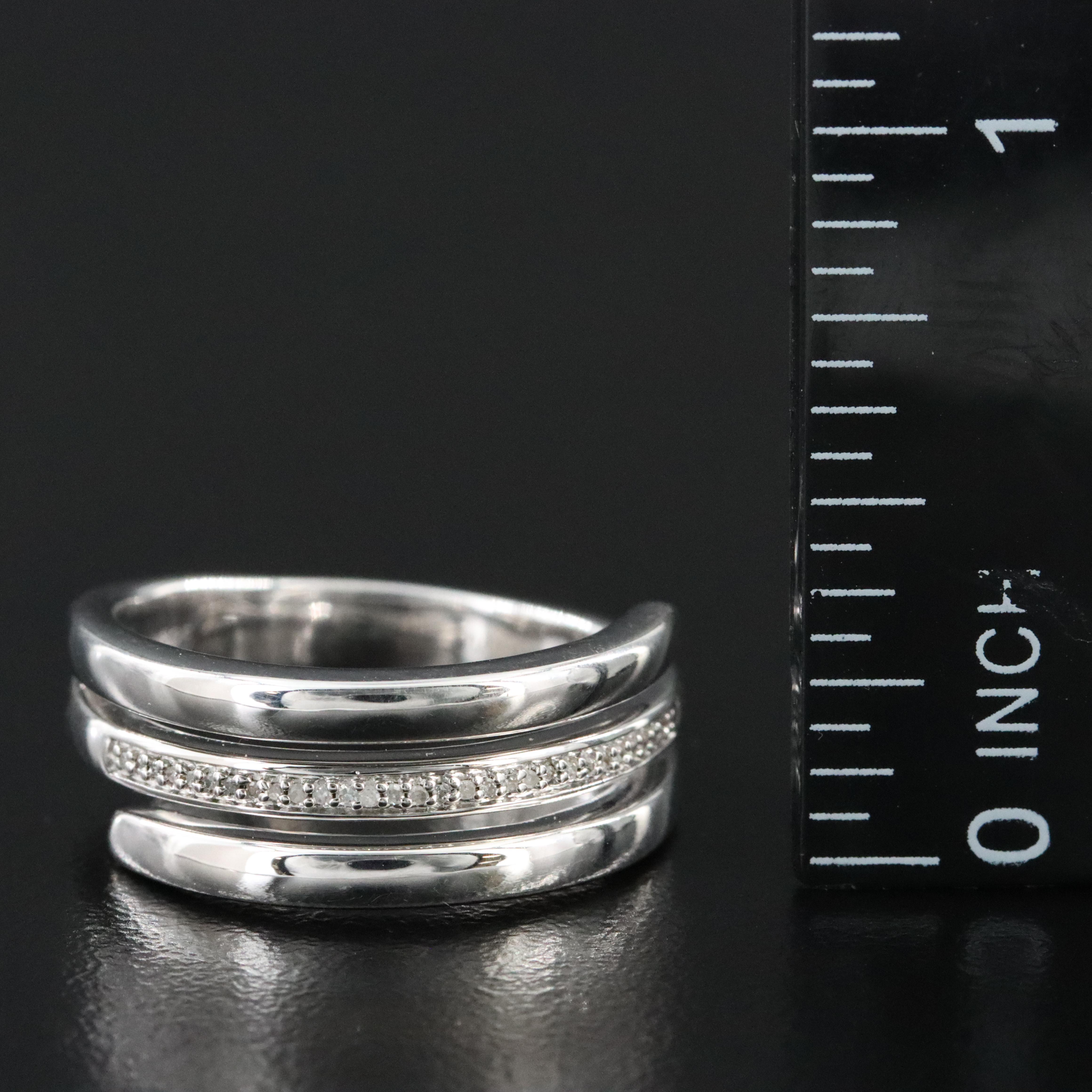 Sterling Diamond Wrap Ring