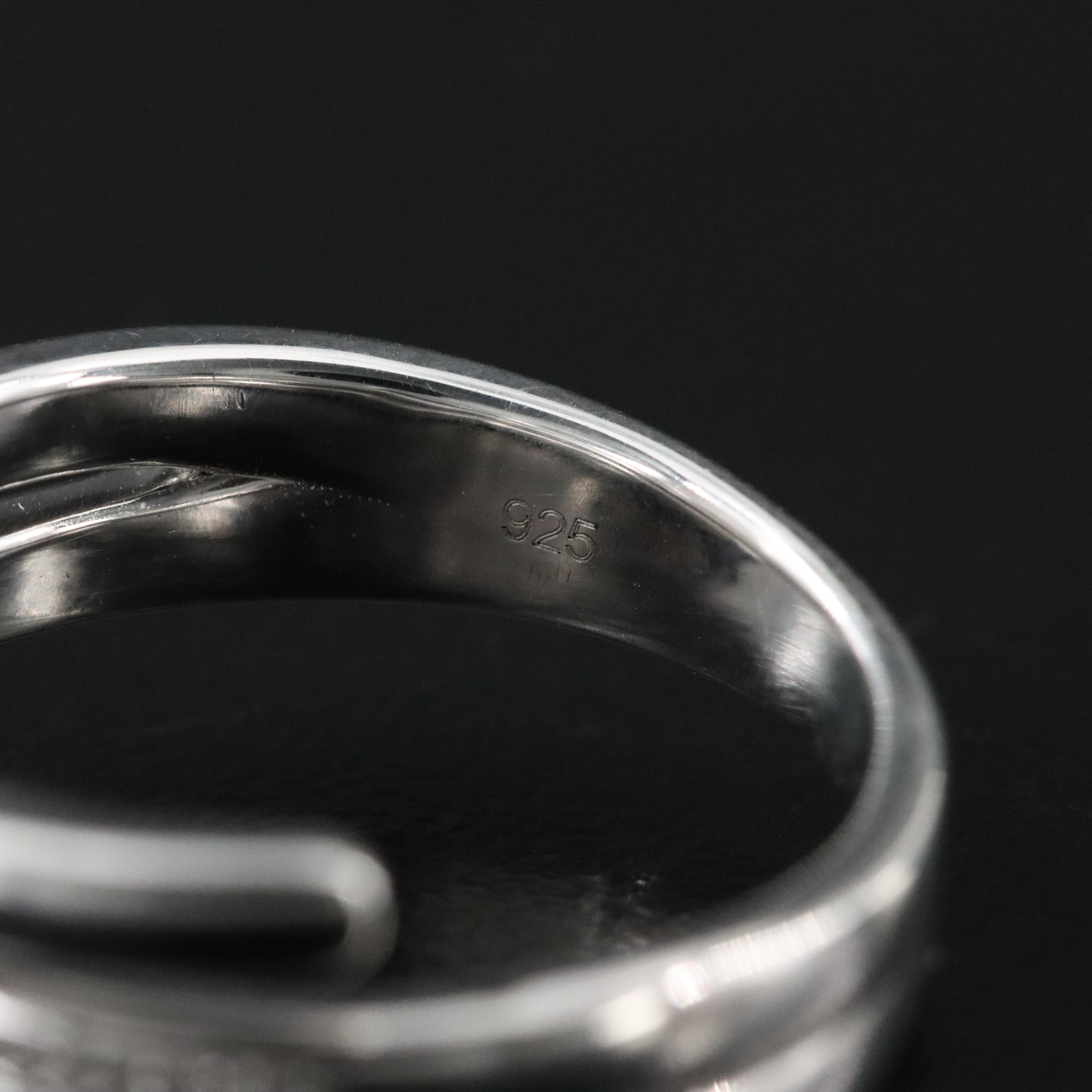 Sterling Diamond Wrap Ring