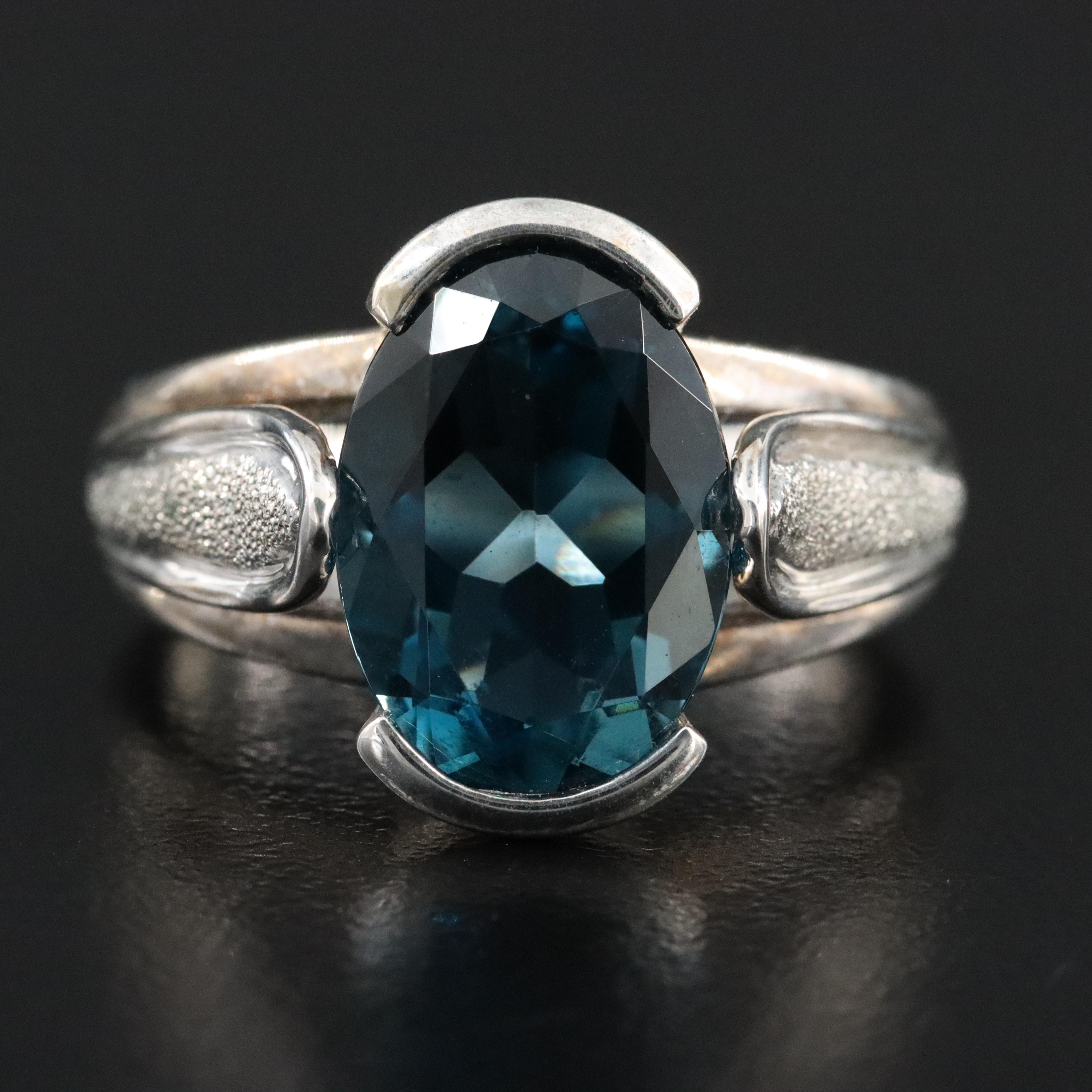 10K London Blue Topaz Ring