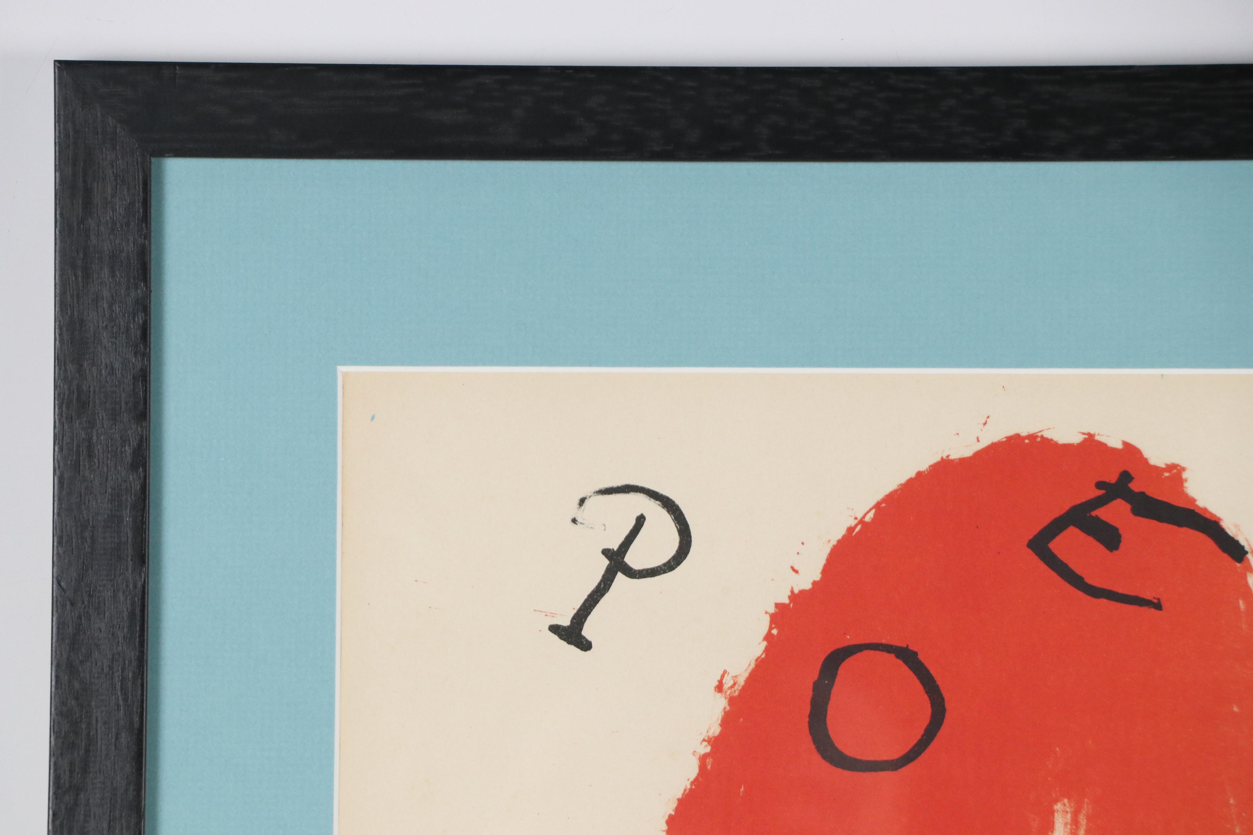 Galerie Maeght Lithograph After Joan Miró's "Poetes, Sculpteurs, Peintres"