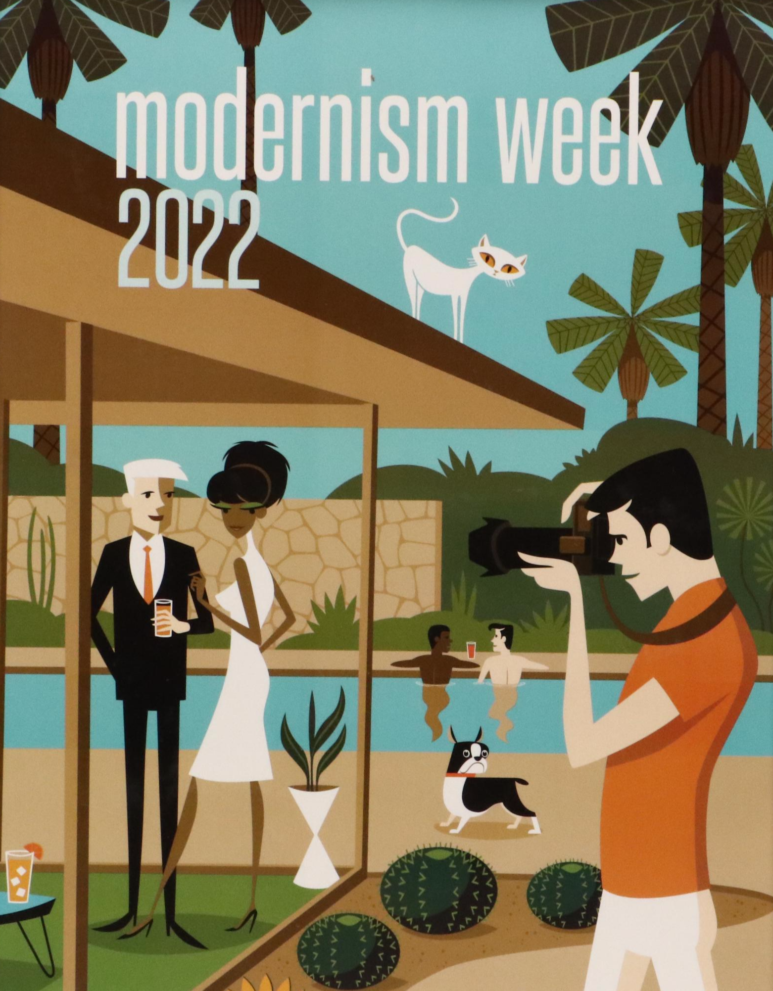 Josh "Shag" Agle Halftone Poster for Modernism Week 2022