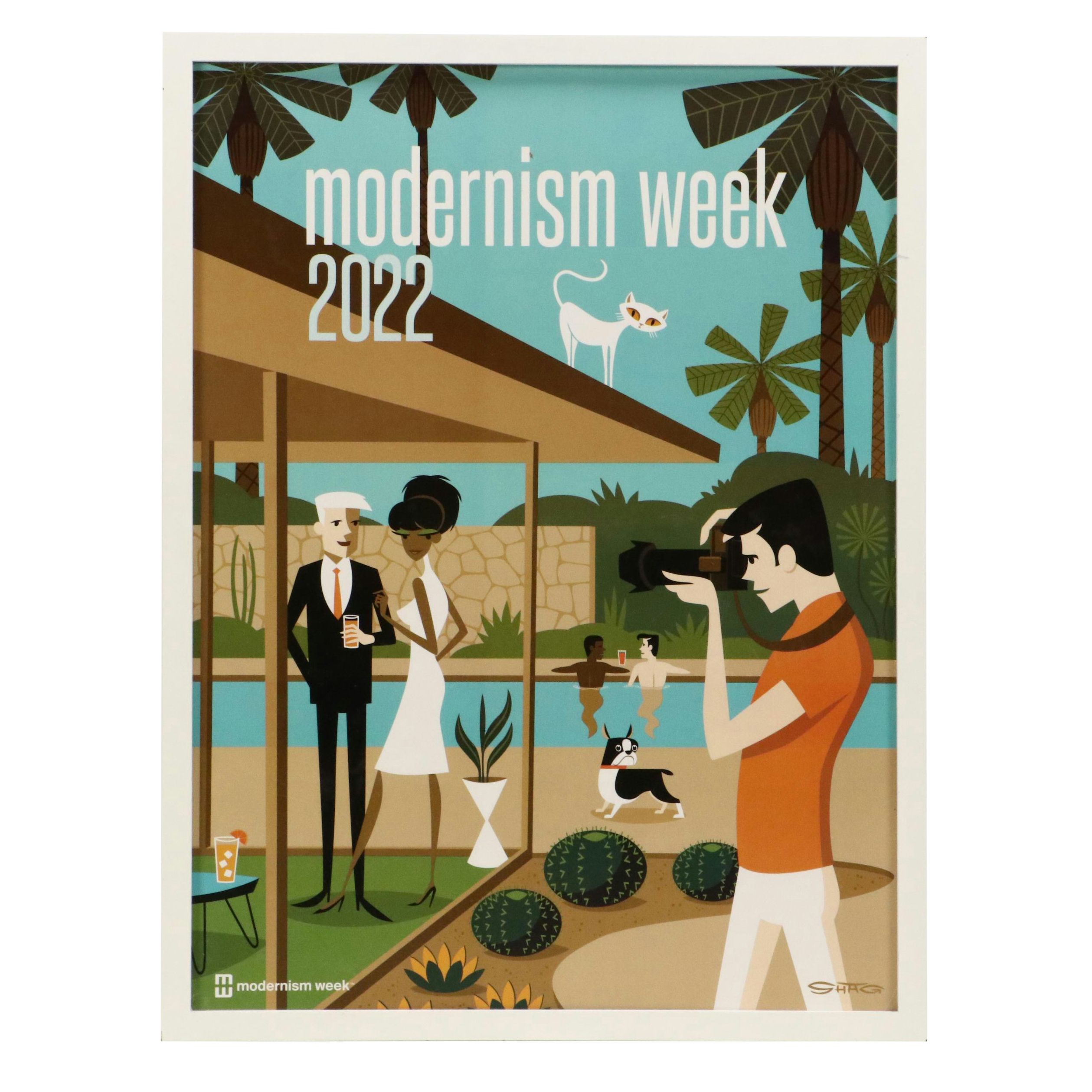 Josh "Shag" Agle Halftone Poster for Modernism Week 2022