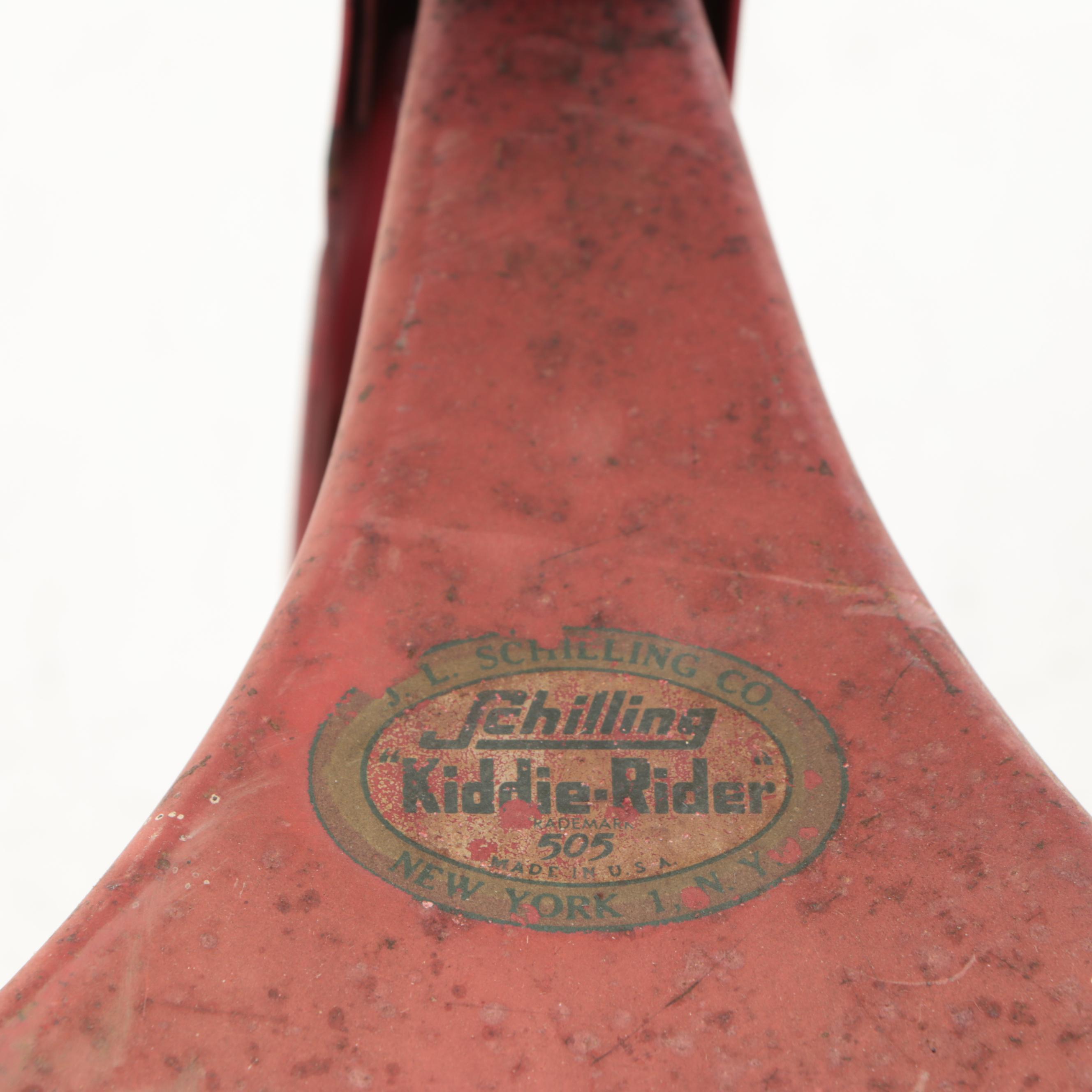 J. L. Schilling Co. Kiddie Rider Tricycle, Mid-20th Century