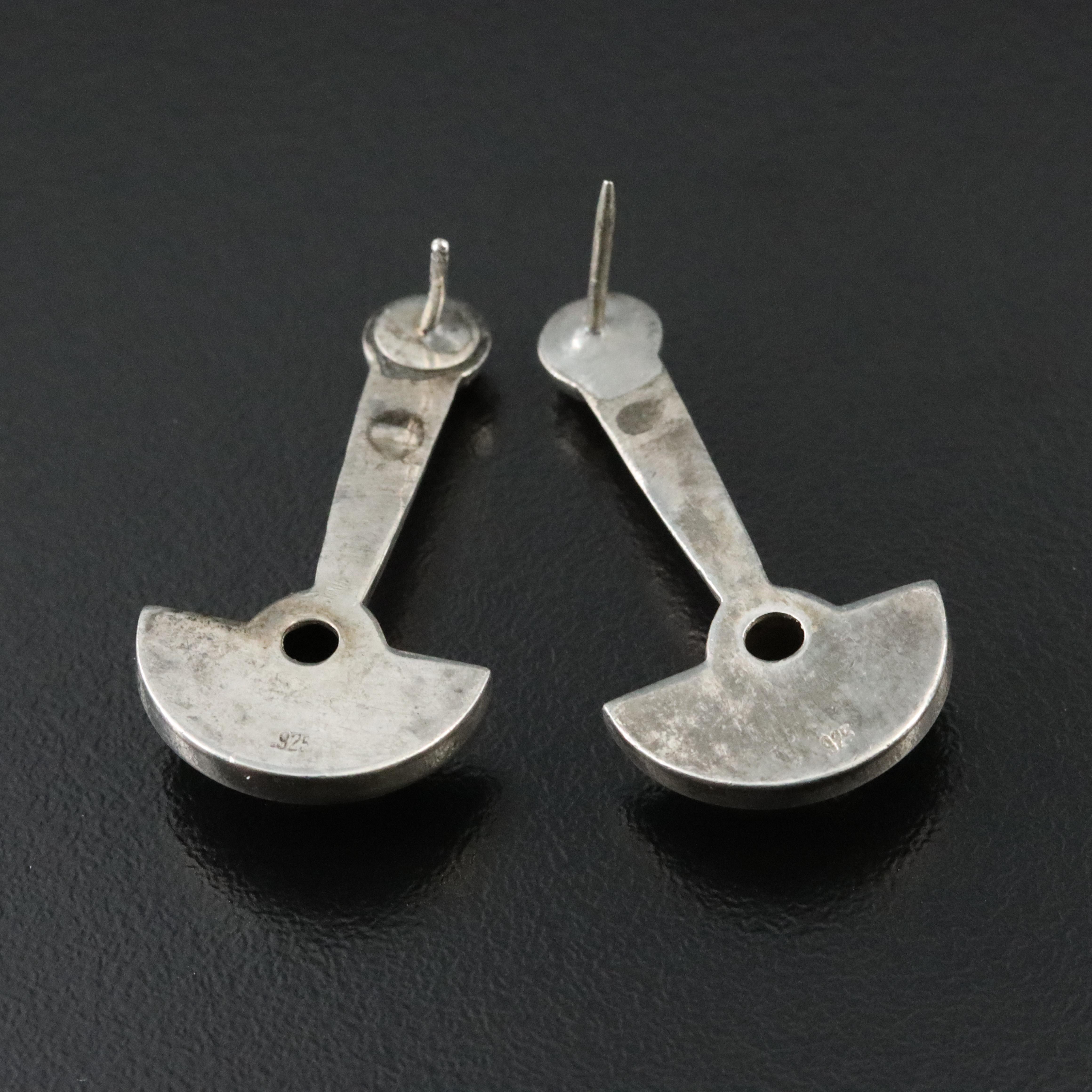 Sterling Peridot Pendulum Earrings