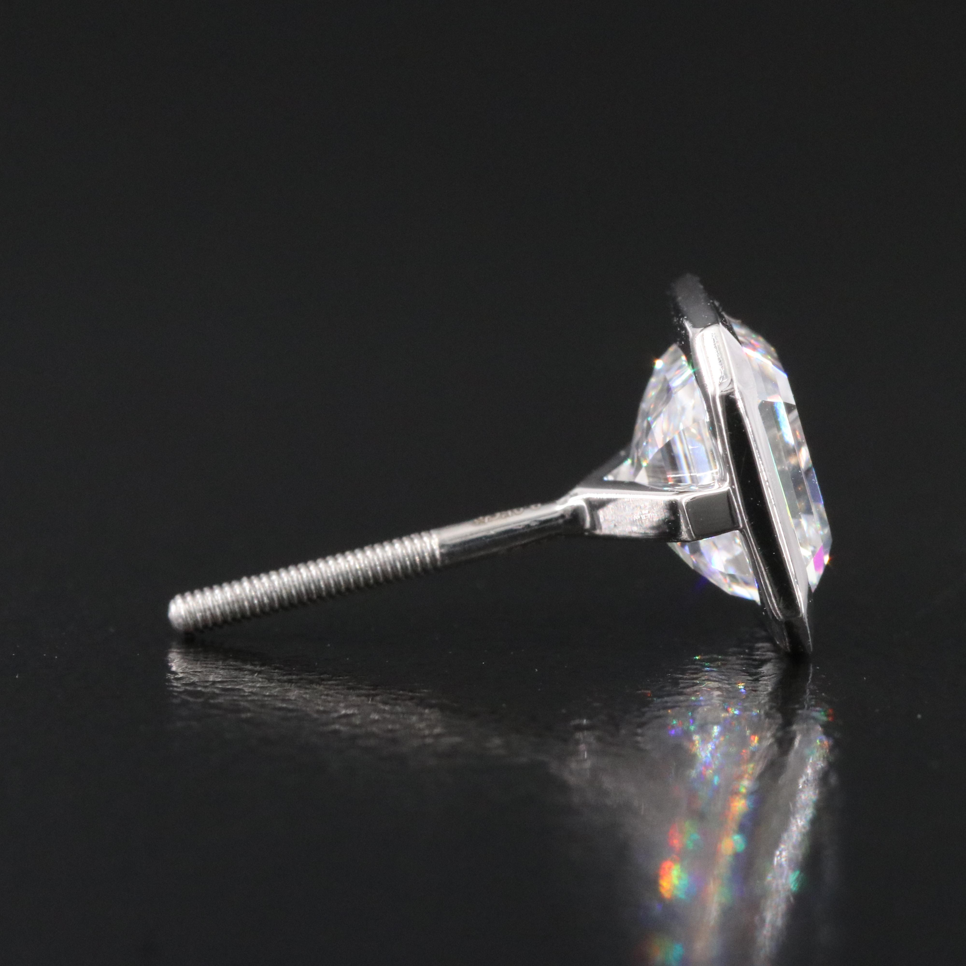 Platinum 4.47 CTW Lab Grown Diamond Stud Earrings with IGI Reports