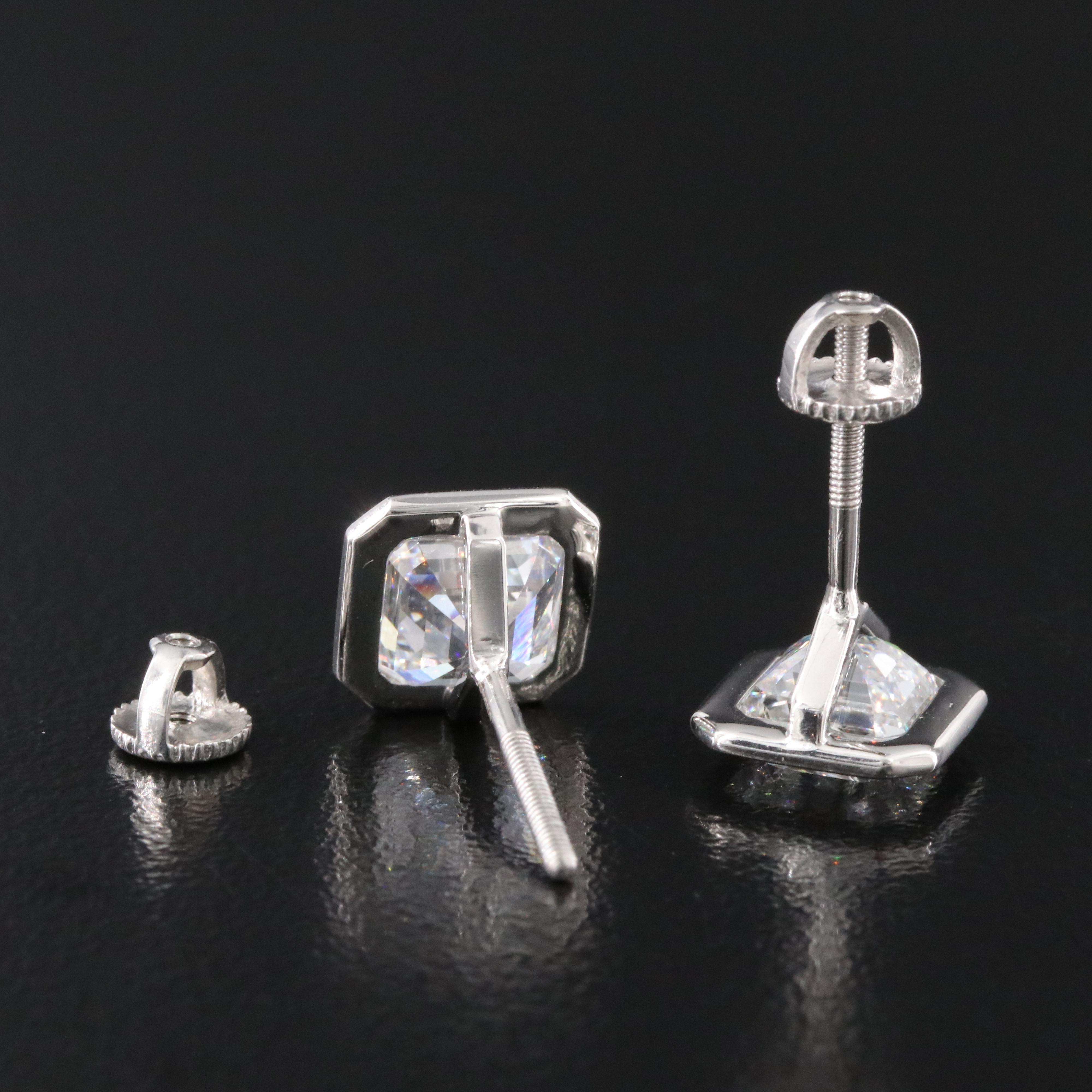 Platinum 4.47 CTW Lab Grown Diamond Stud Earrings with IGI Reports