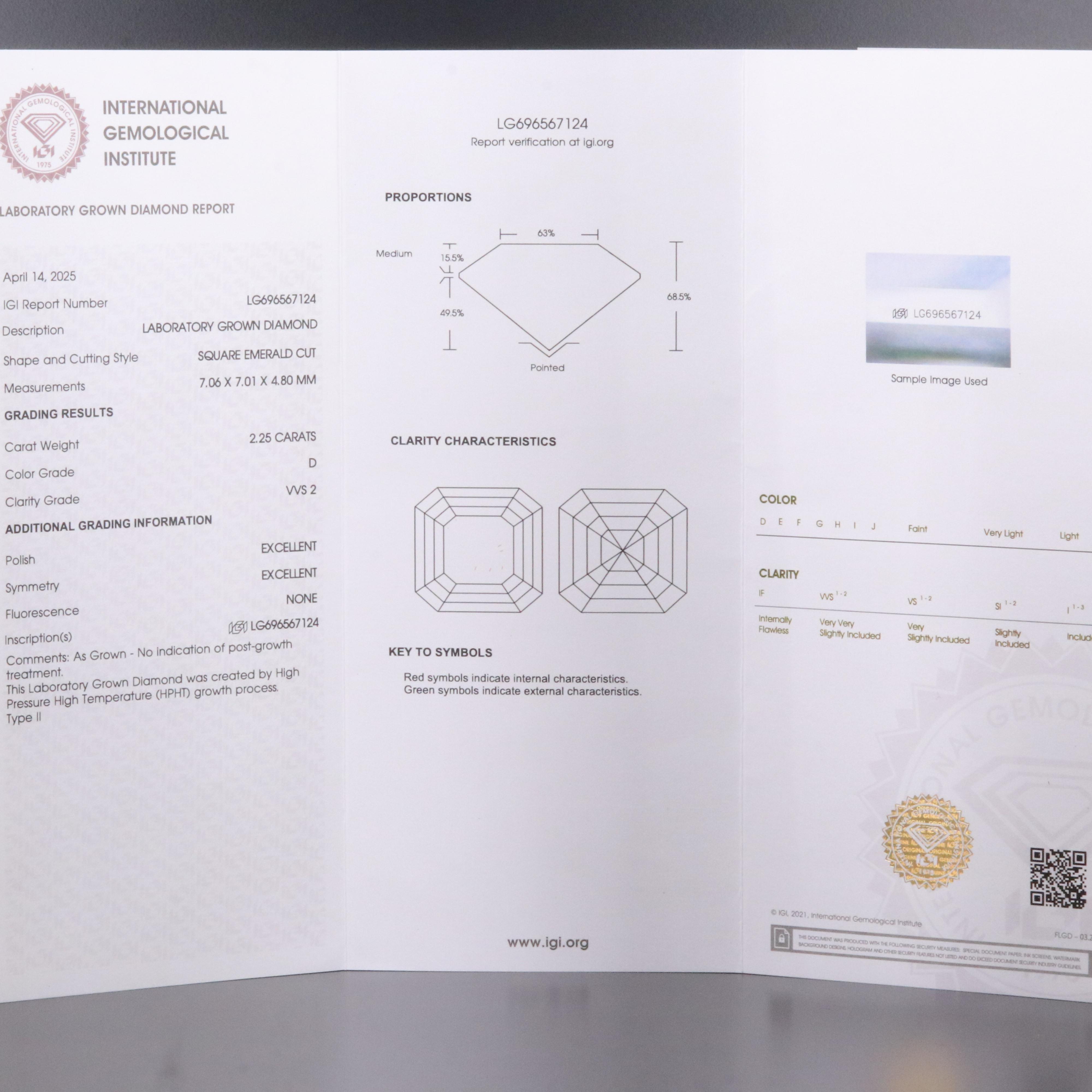 Platinum 4.47 CTW Lab Grown Diamond Stud Earrings with IGI Reports