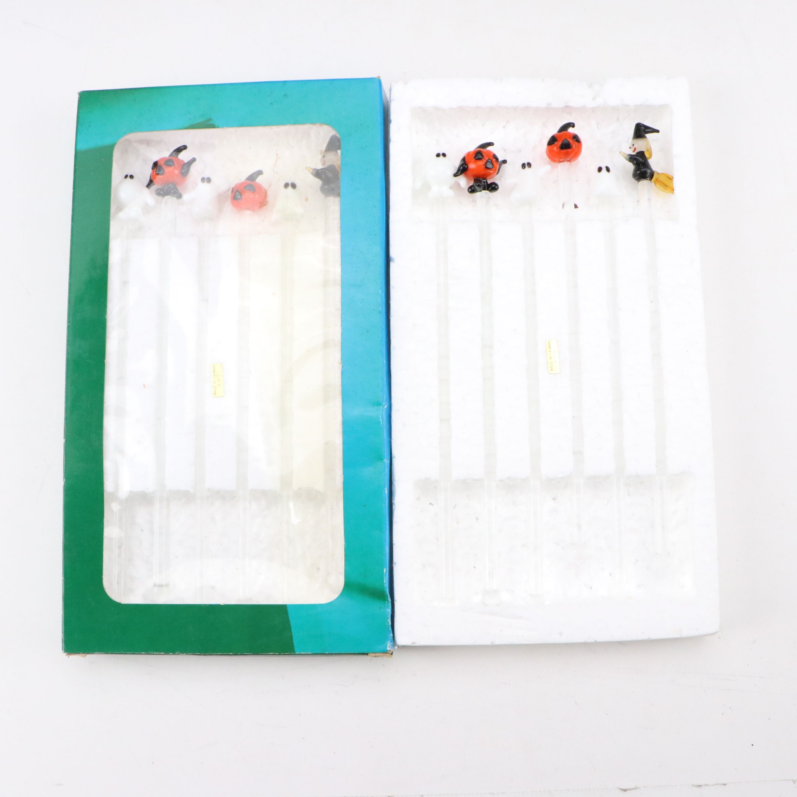 Blown Glass Swizzle Sticks with Other Halloween-Themed Stemware and Décor