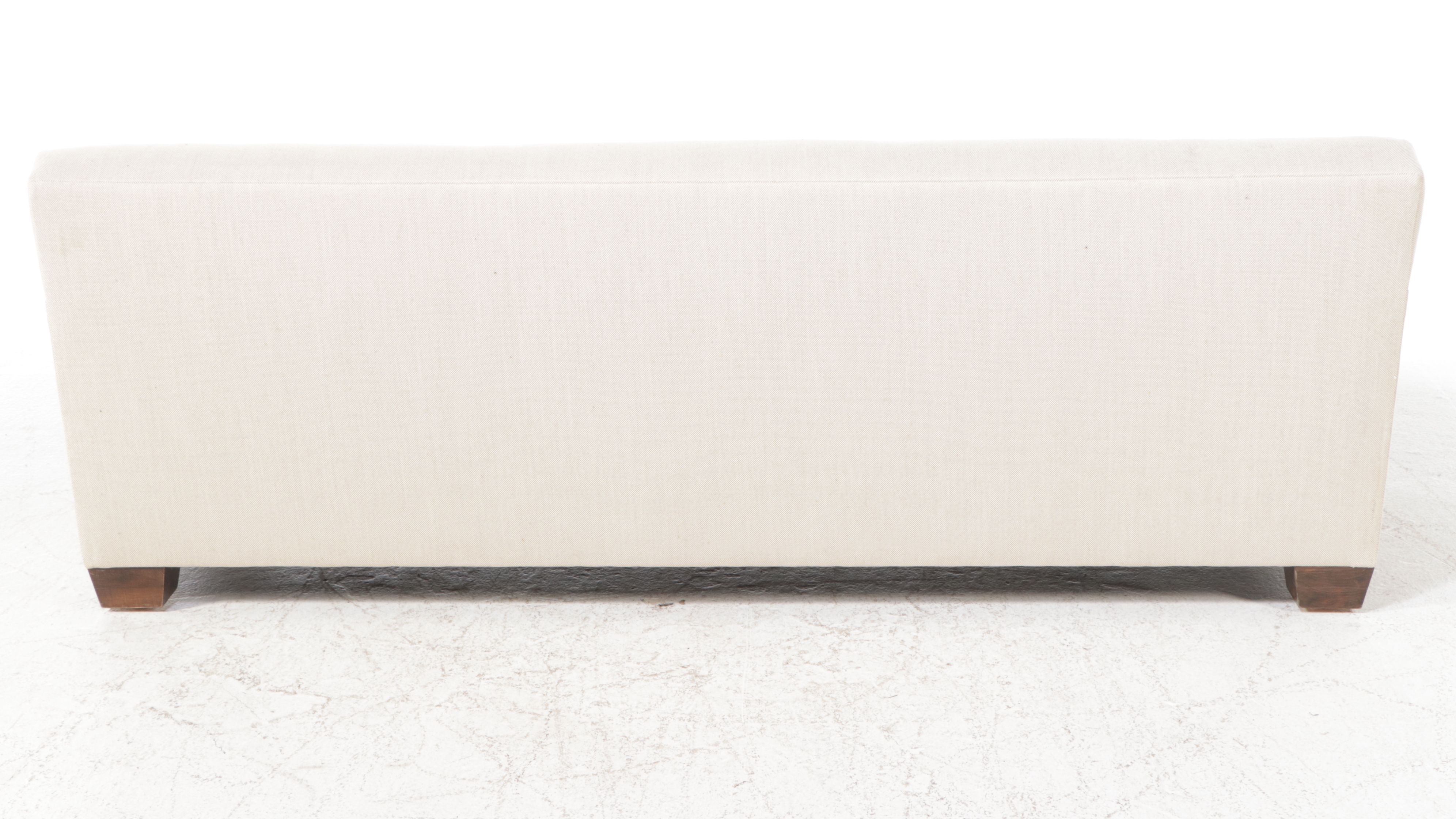 Modern Off-White Upholstered Sofa