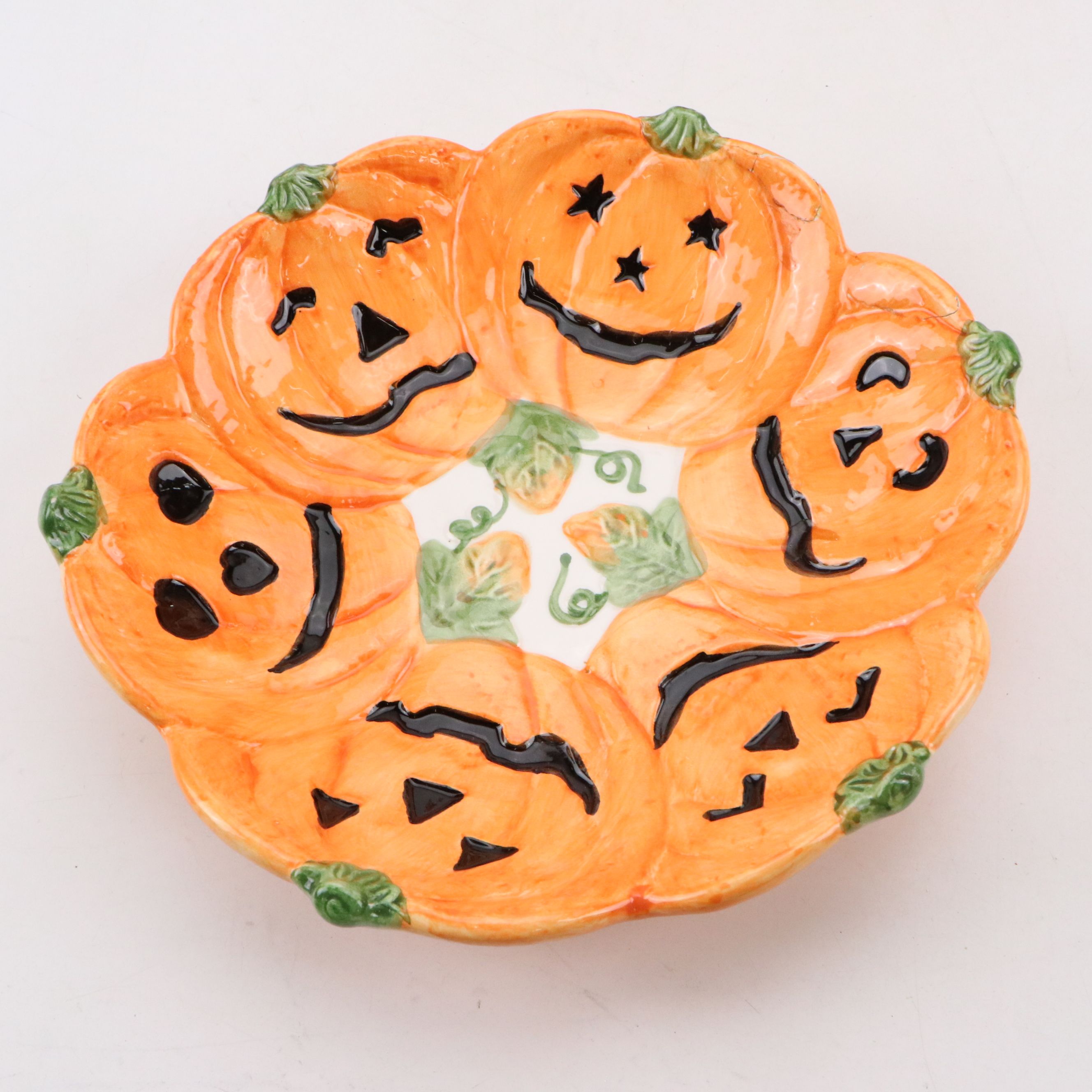 Fitz & Floyd with Other Ceramic Jack-o'-Lantern Bowls and Plates
