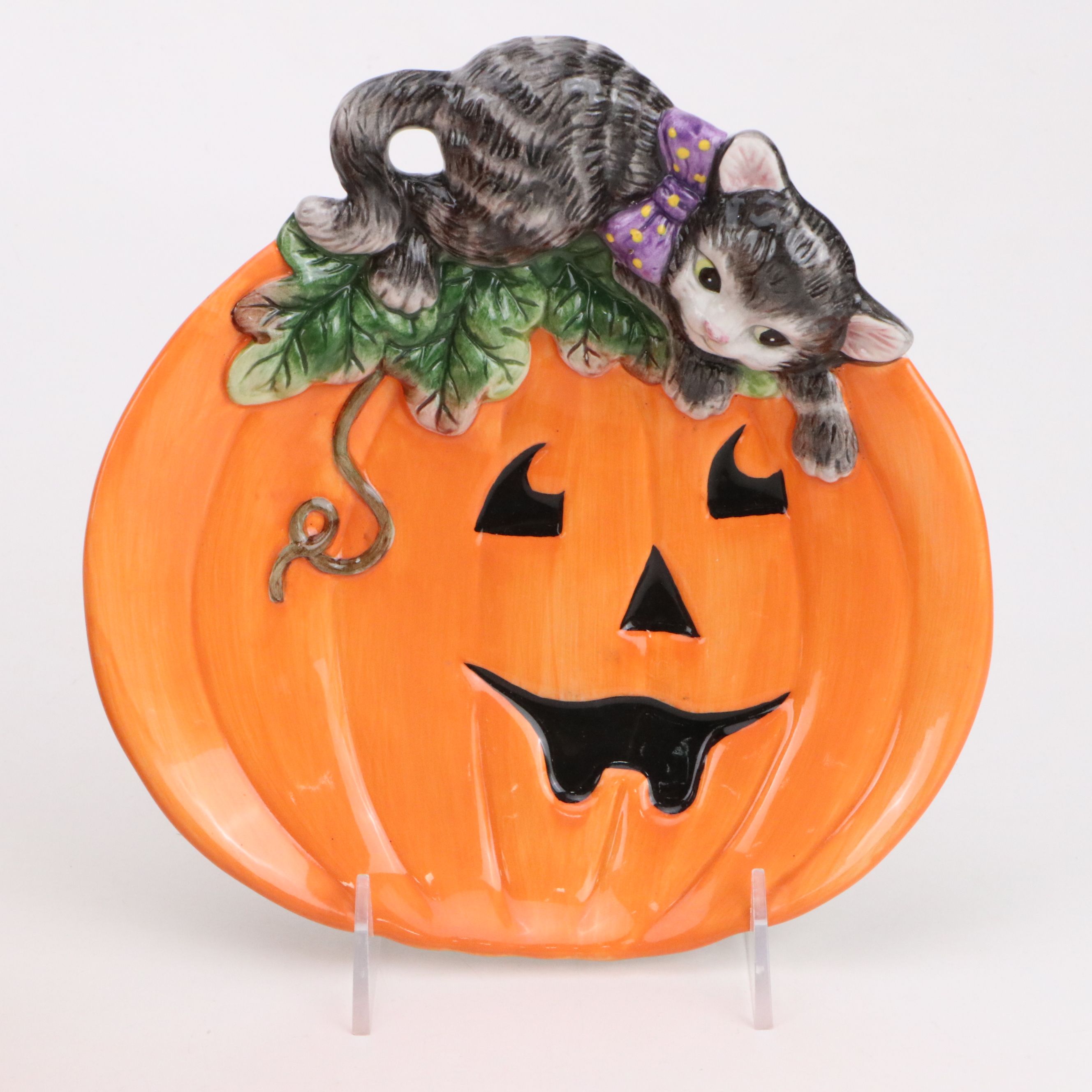 Fitz & Floyd with Other Ceramic Jack-o'-Lantern Bowls and Plates