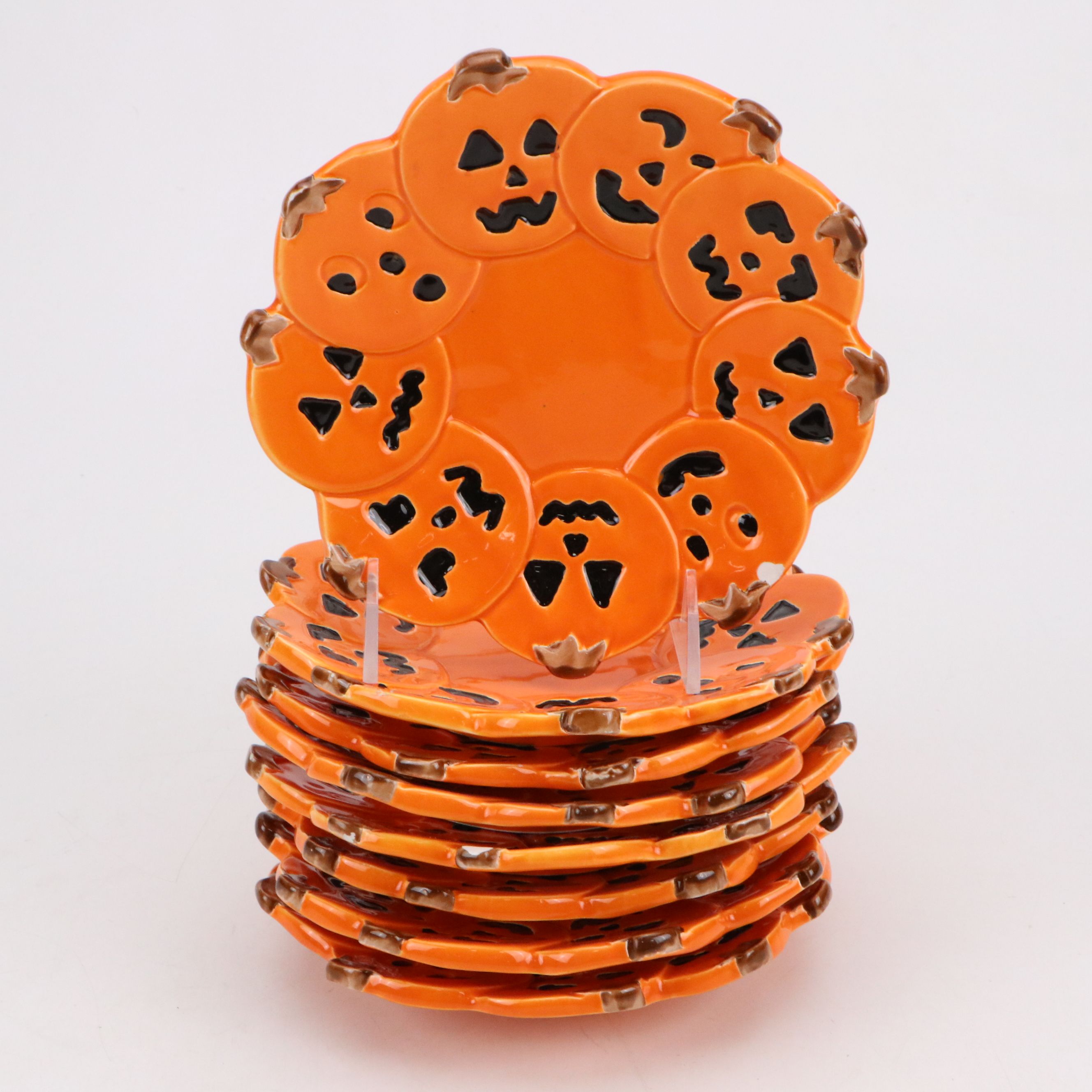 Fitz & Floyd with Other Ceramic Jack-o'-Lantern Bowls and Plates