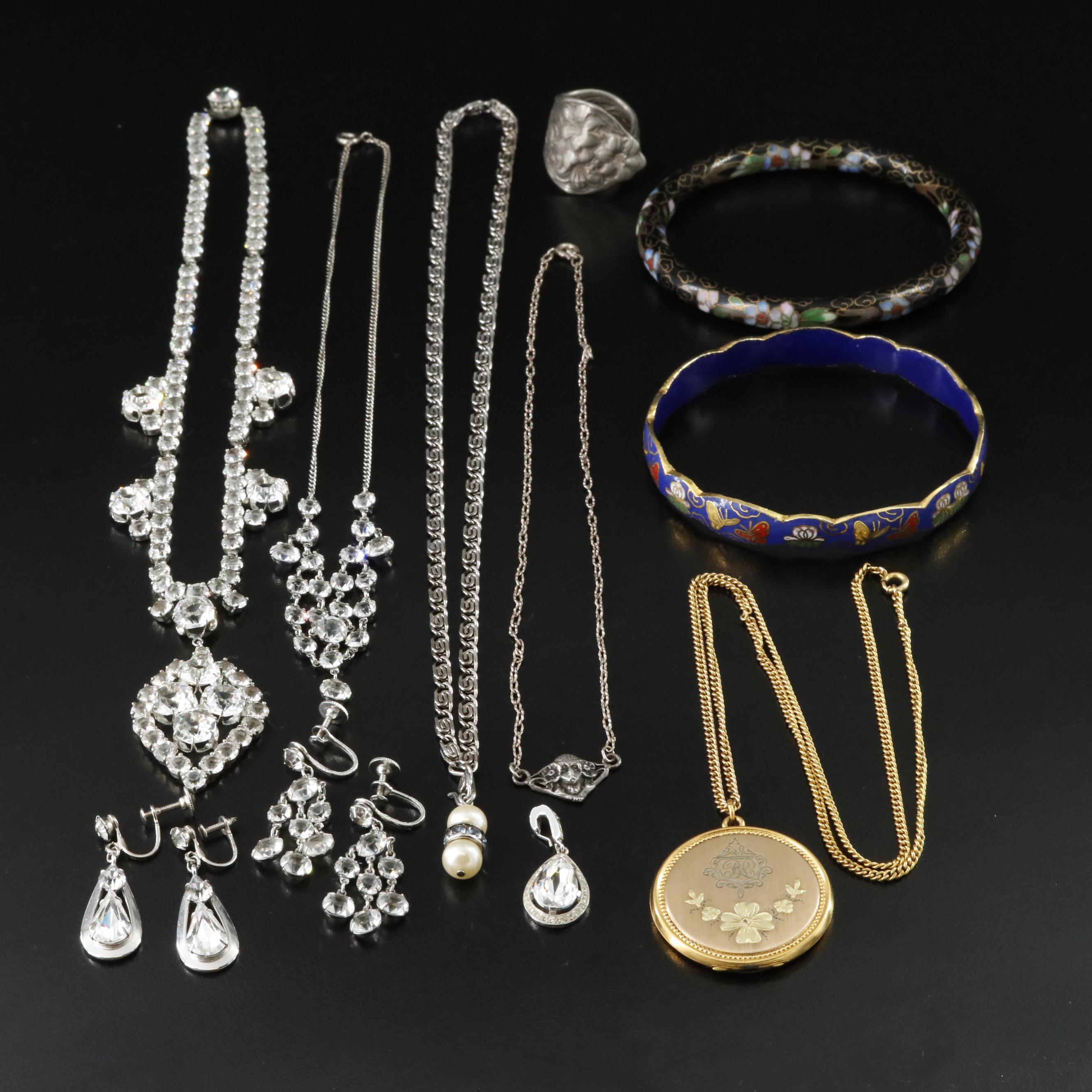 Trifari, Cloisonné and Rhinestones Featured in Vintage Jewelry