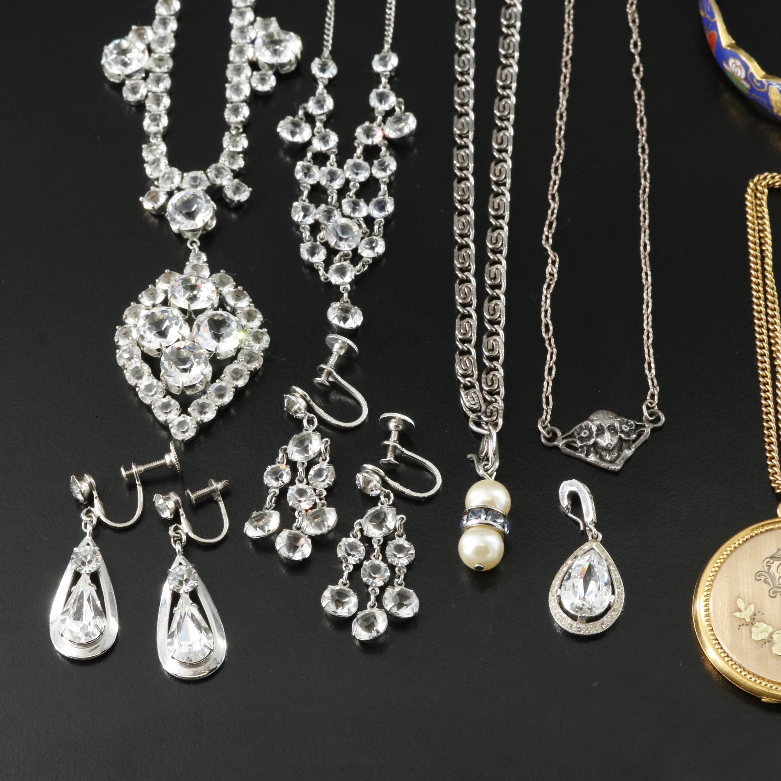 Trifari, Cloisonné and Rhinestones Featured in Vintage Jewelry