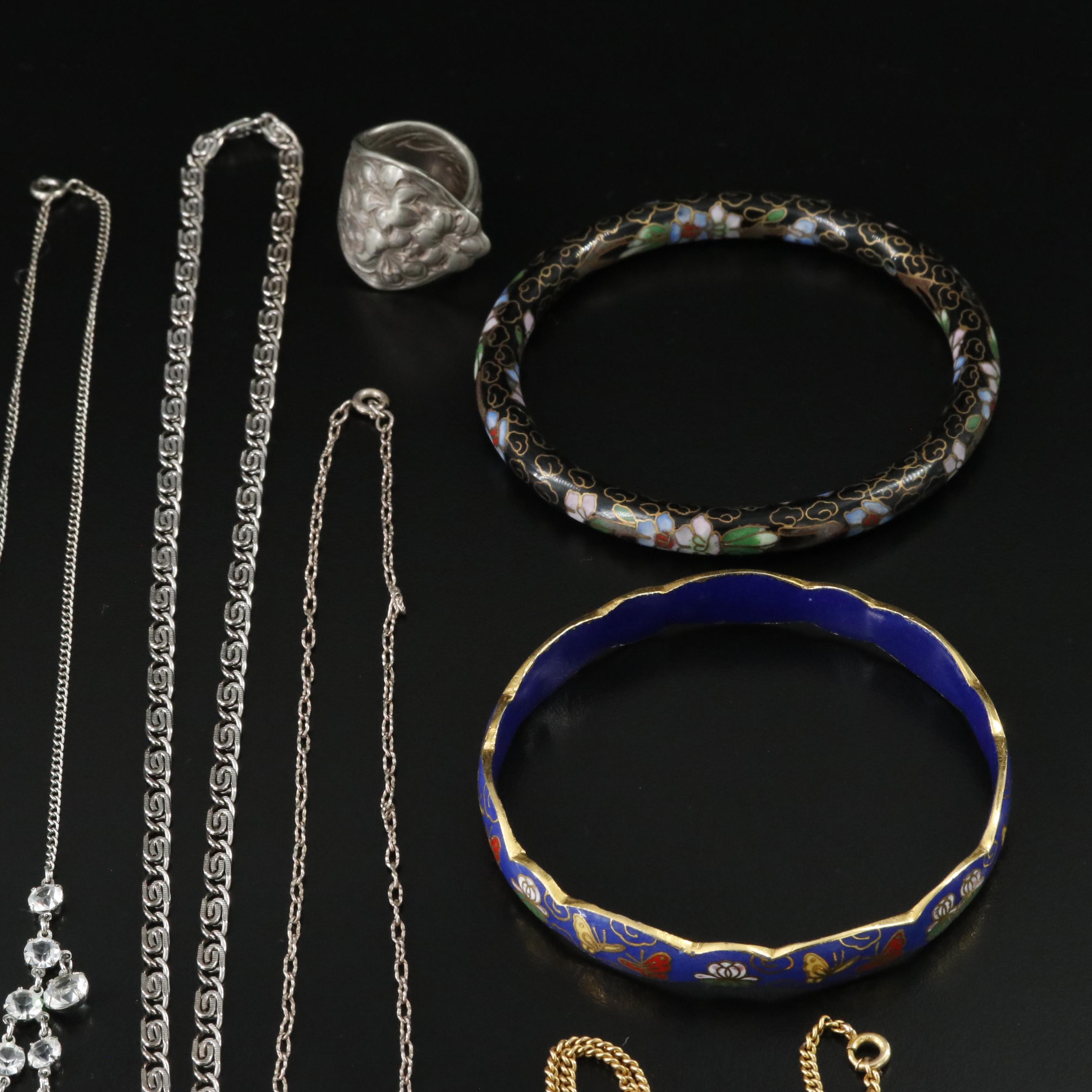 Trifari, Cloisonné and Rhinestones Featured in Vintage Jewelry