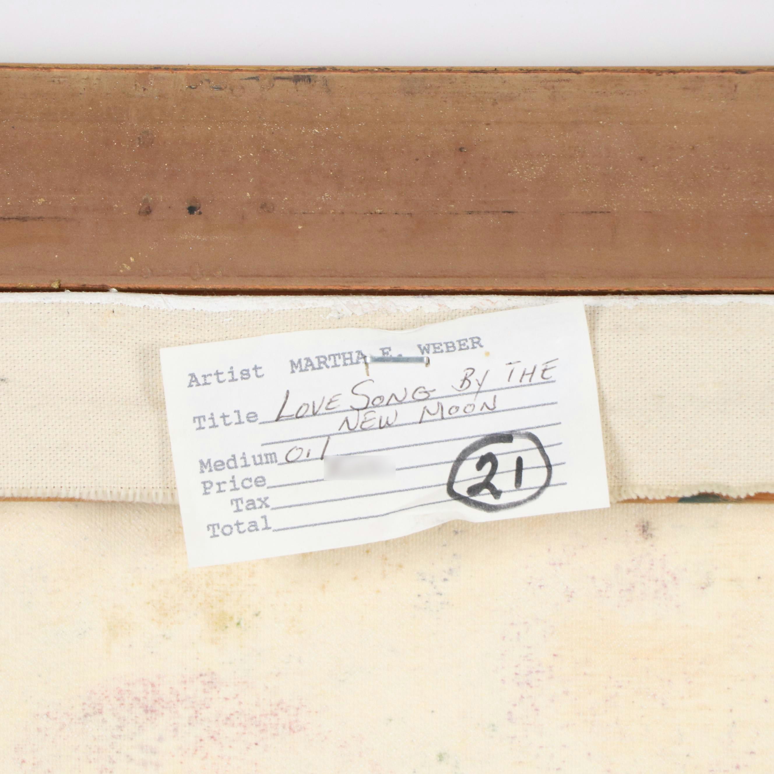 Martha E. Weber Oil Still Life with Flowers and Apples