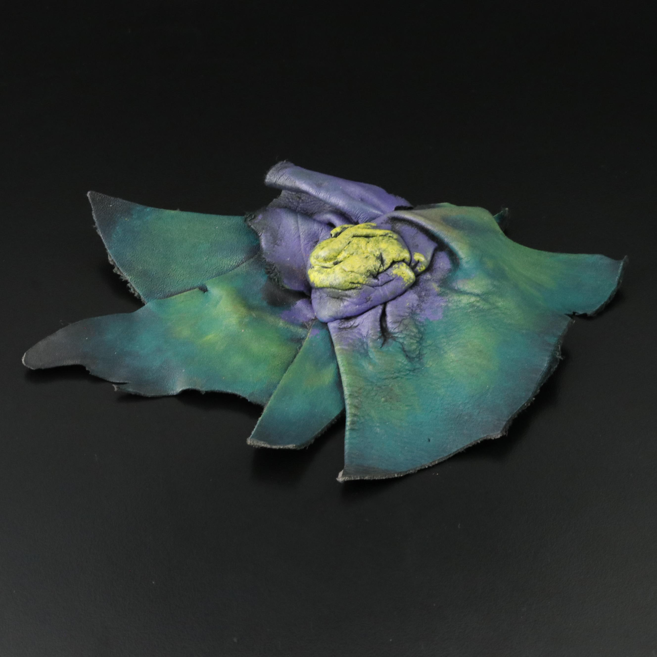 Leather Statement Brooch