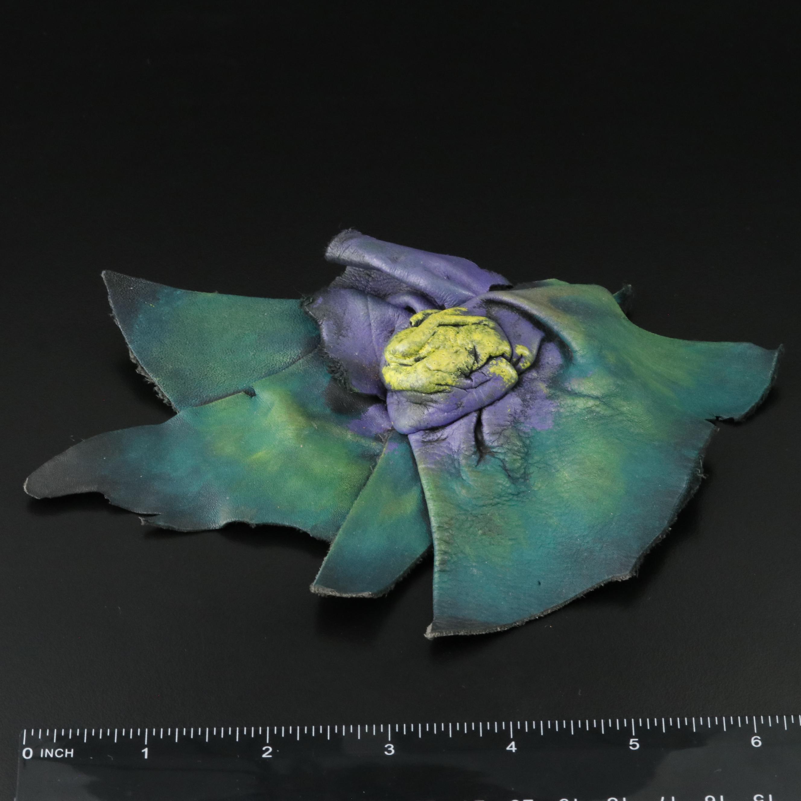 Leather Statement Brooch