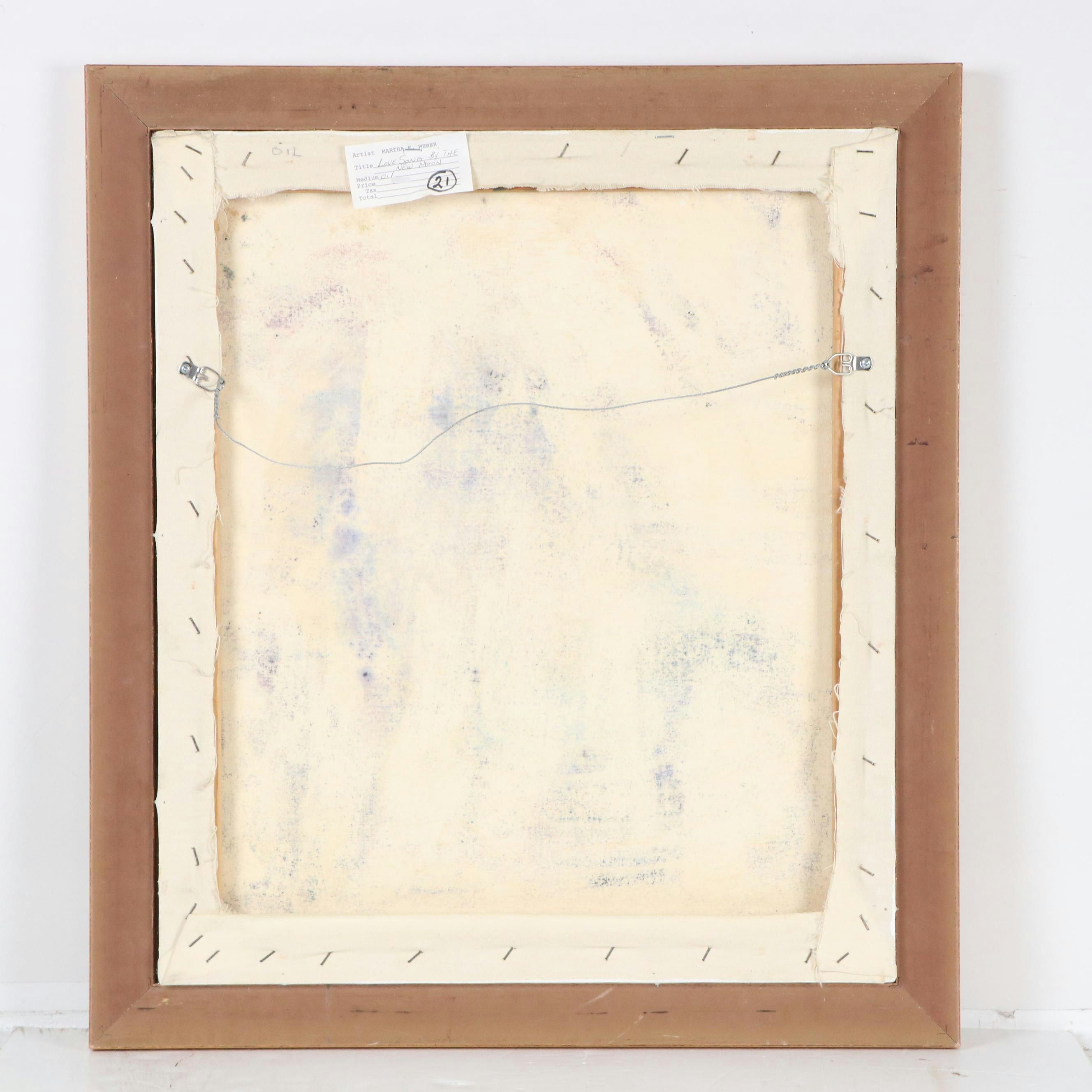 Martha E. Weber Oil Still Life with Flowers and Apples