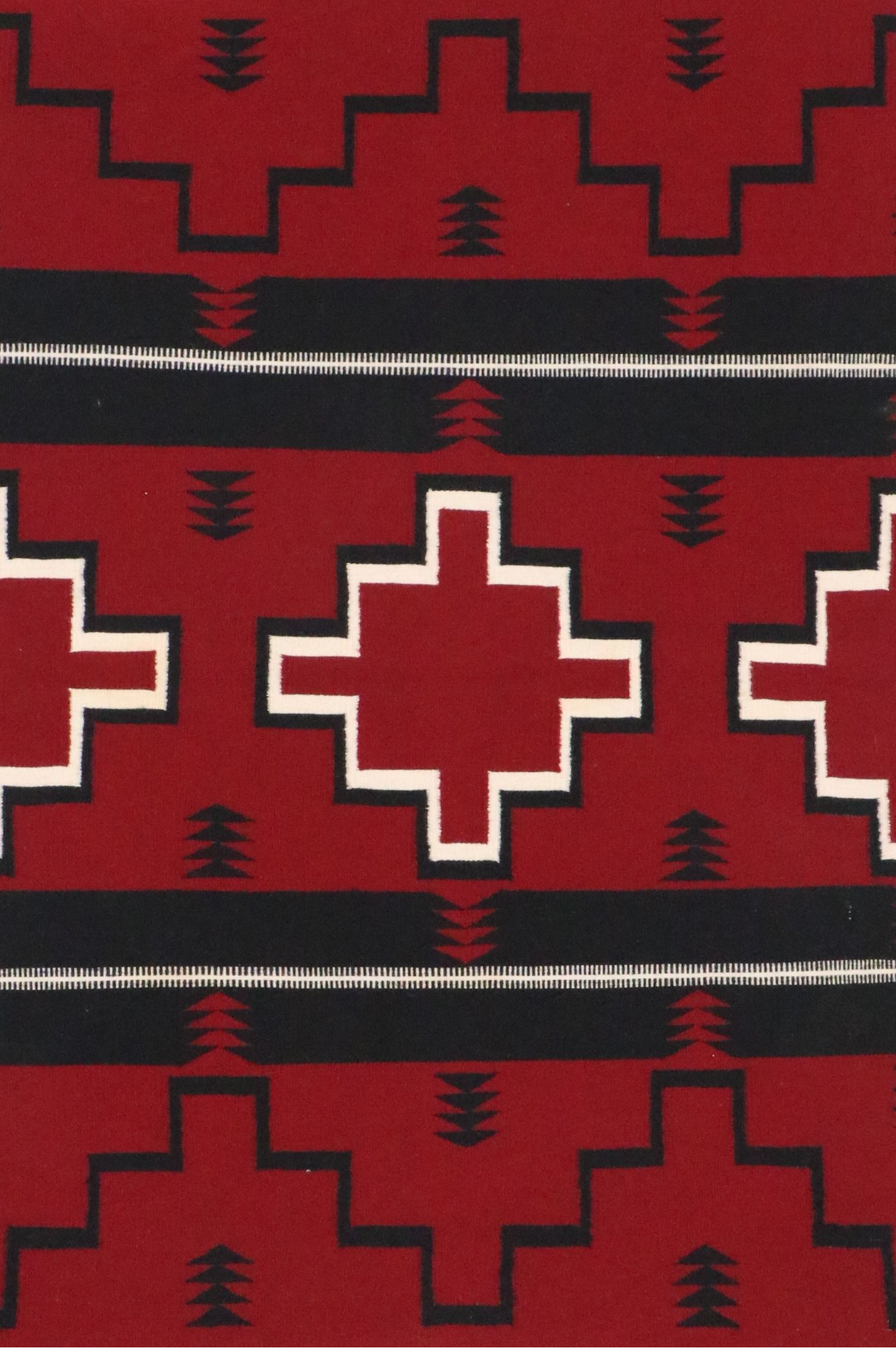 3'1 x 4'5 Handwoven Navajo Serape Pattern Accent Rug