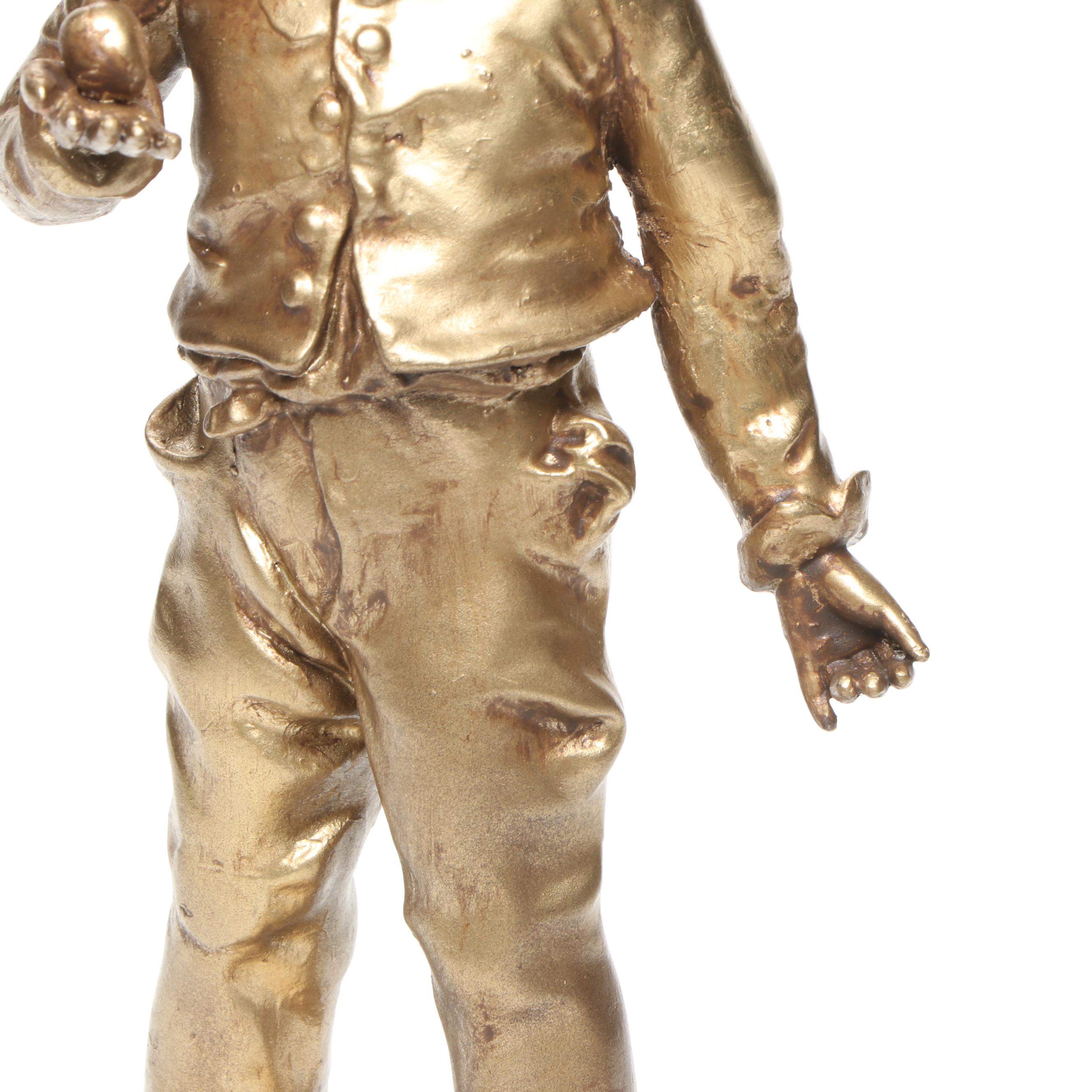 Gilt Cast Metal Boy in the Style of Auguste Moreau