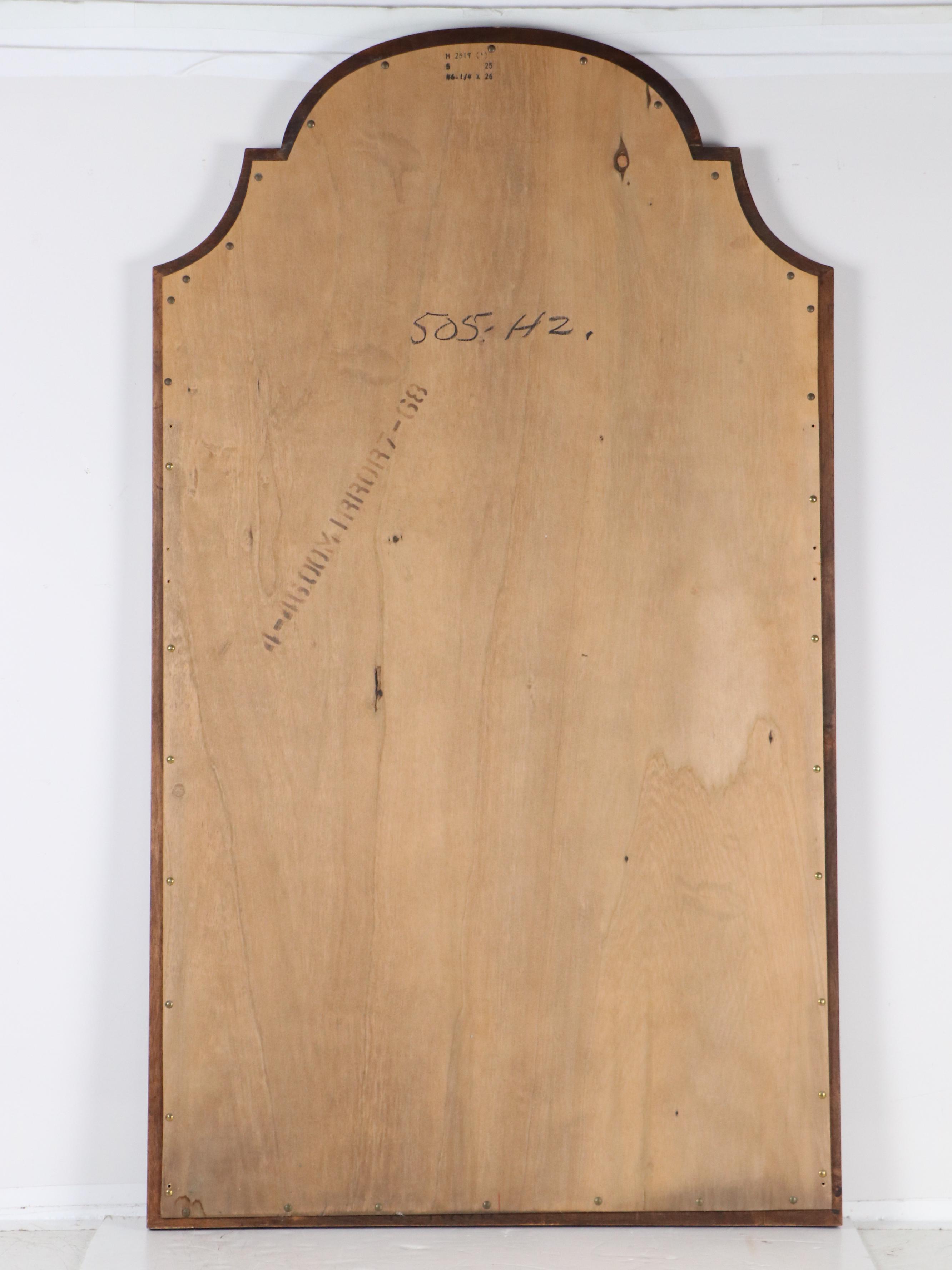 Pecan Finish Mediterranean Style Mirror, Late 20th Century