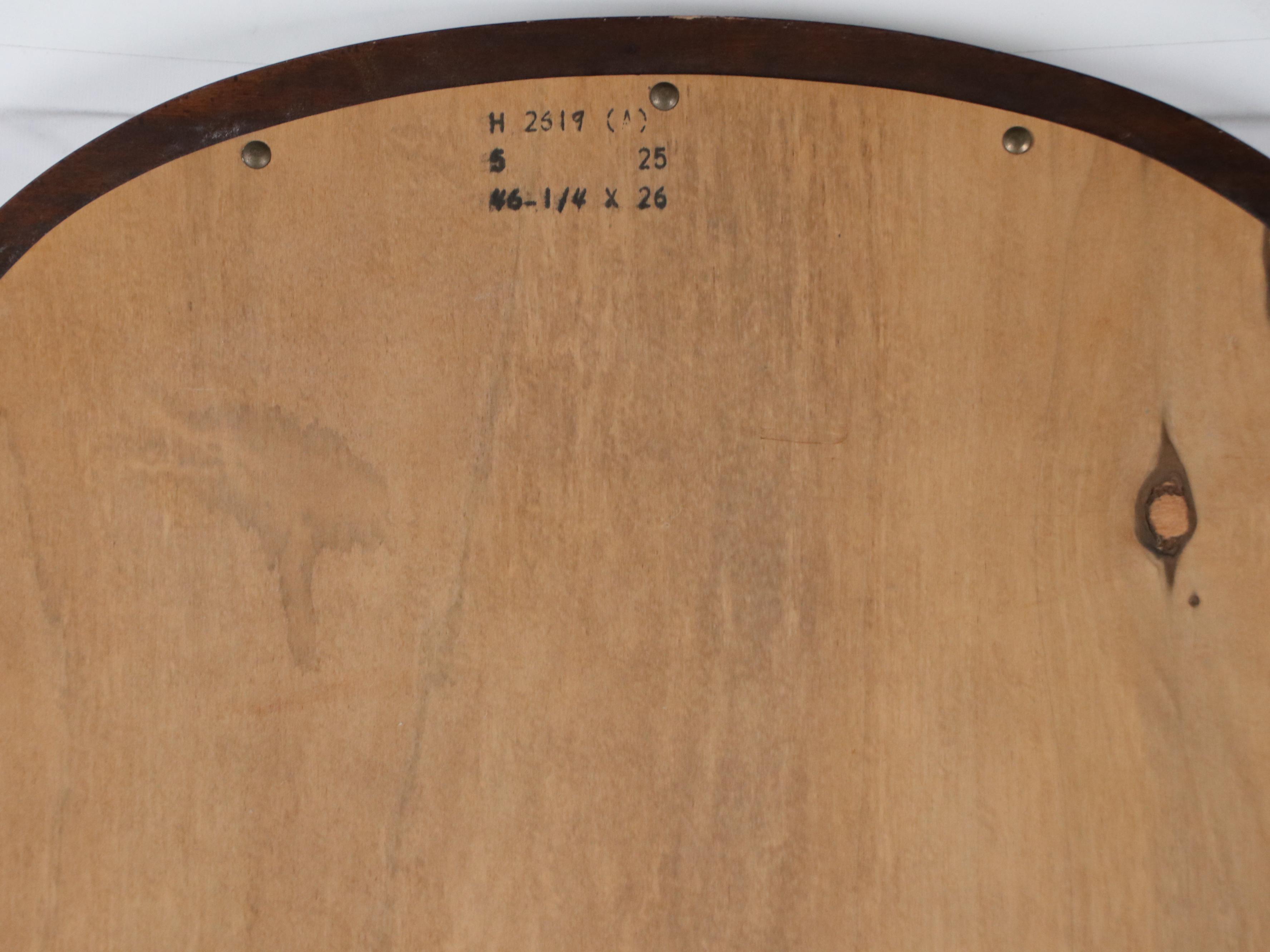 Pecan Finish Mediterranean Style Mirror, Late 20th Century