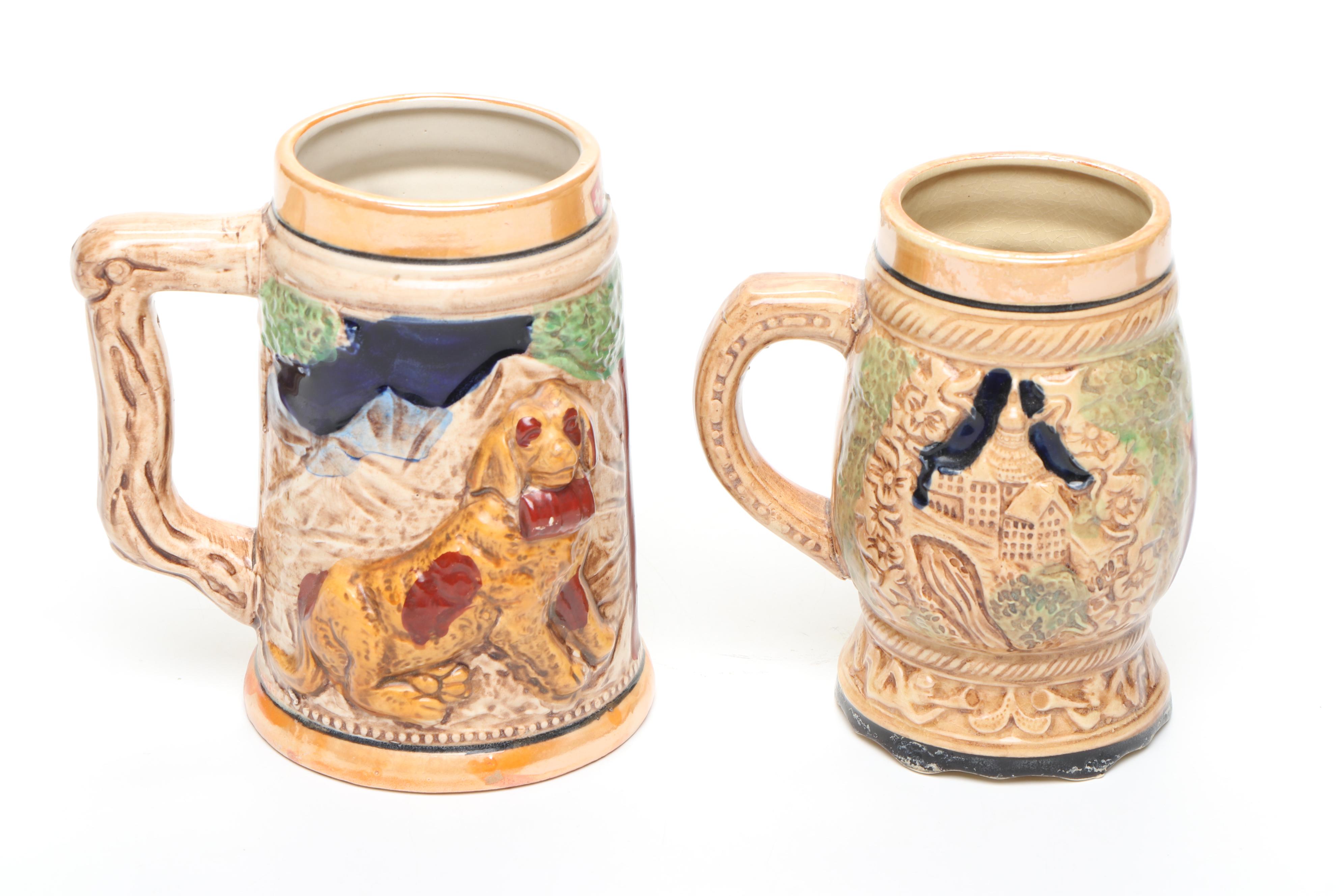 King, Ottlinger Sevelen, Marilys, and Other European Ceramic Steins