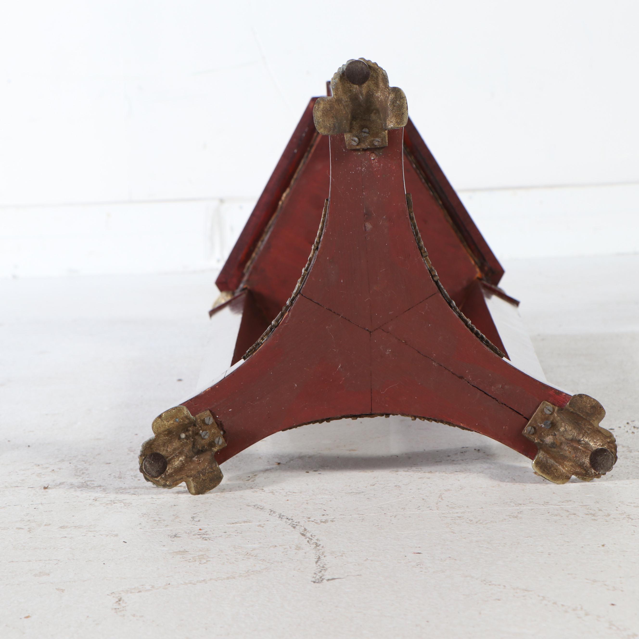 Empire Style Marble Top Brass Mounted Mahogany Stands, 20th Century