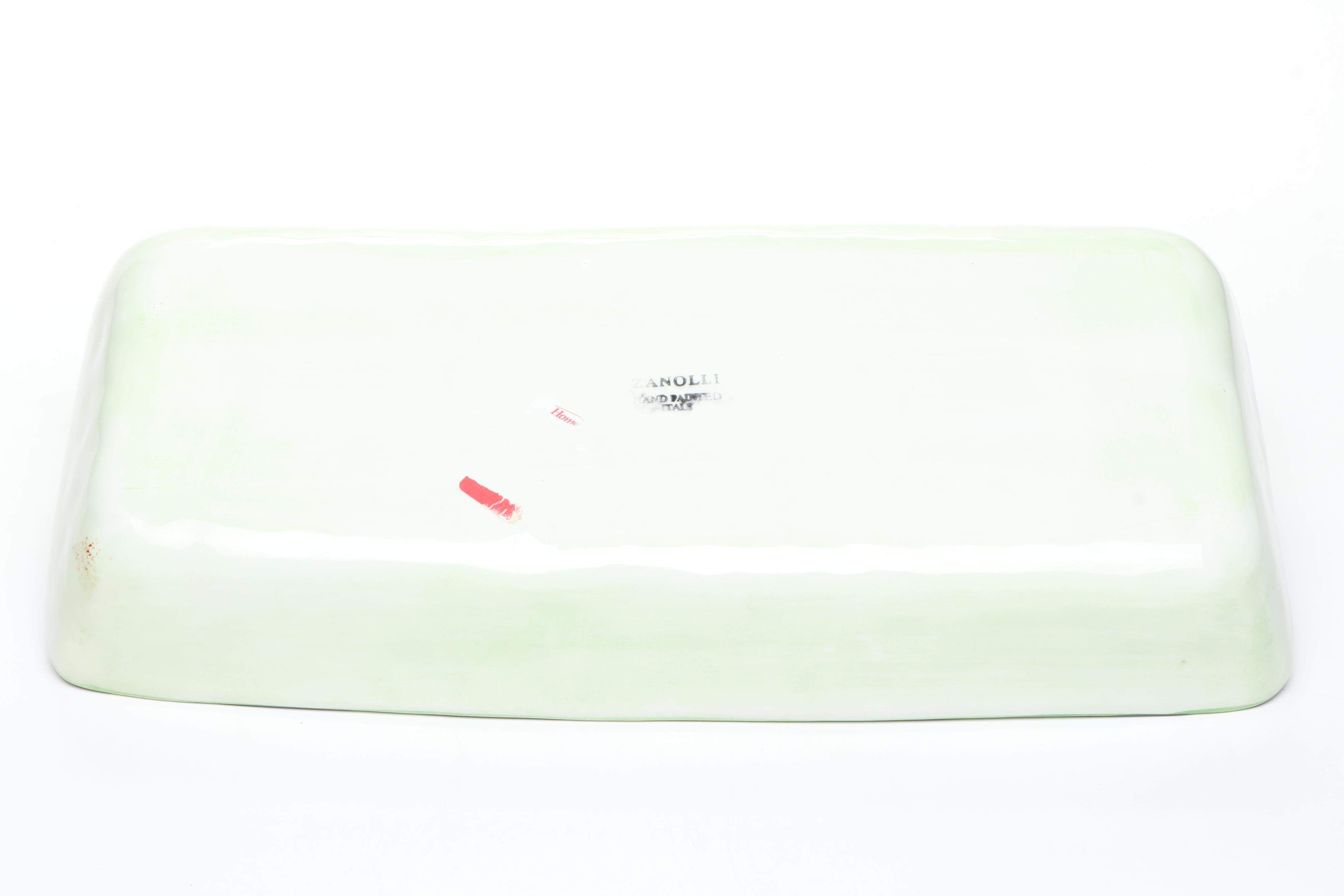 Zanolli Italian Hand-Painted Watermelon Tableware with Other Table Accessories