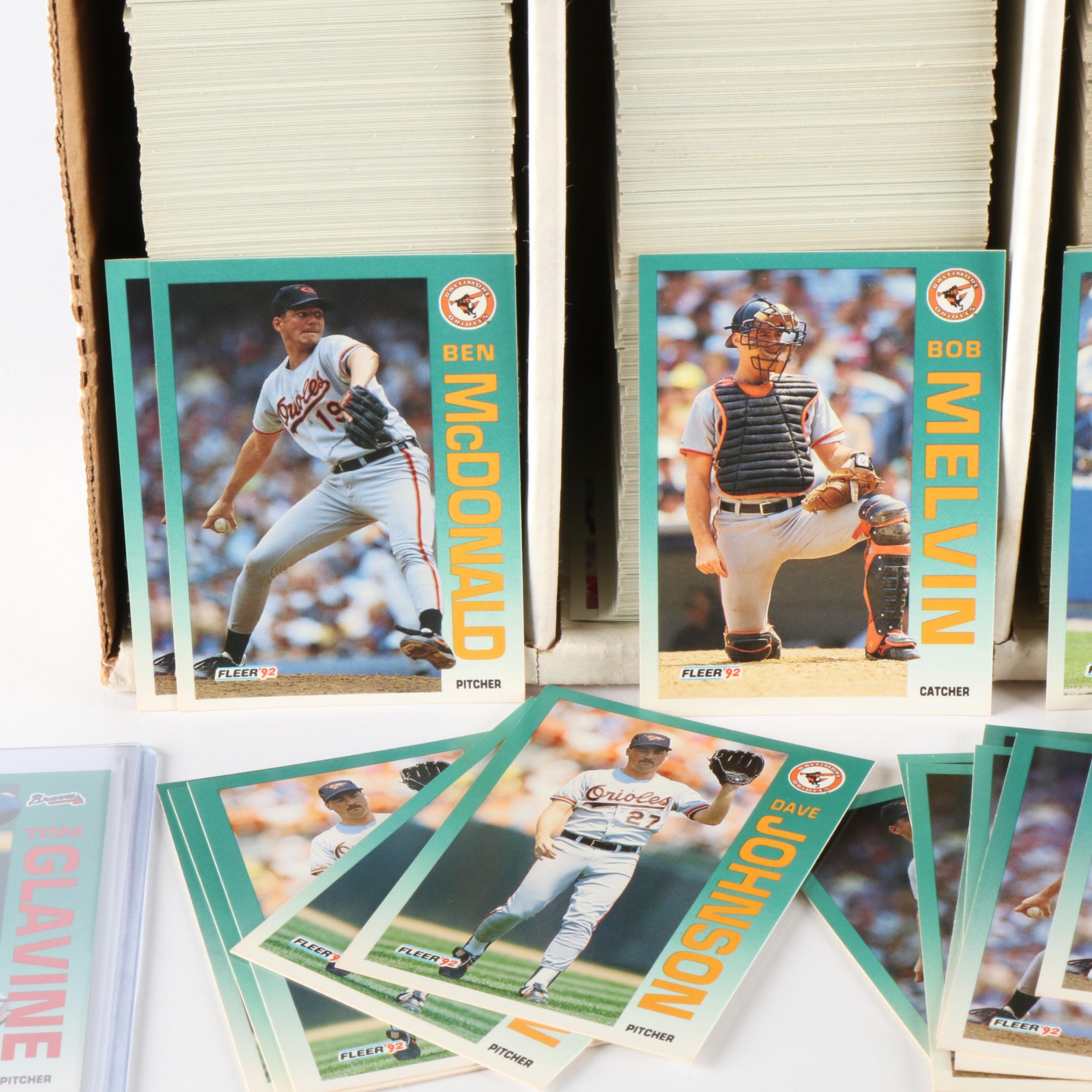 3,200 Mint Condition 1992 Fleer Cello Box Case Baseball Cards