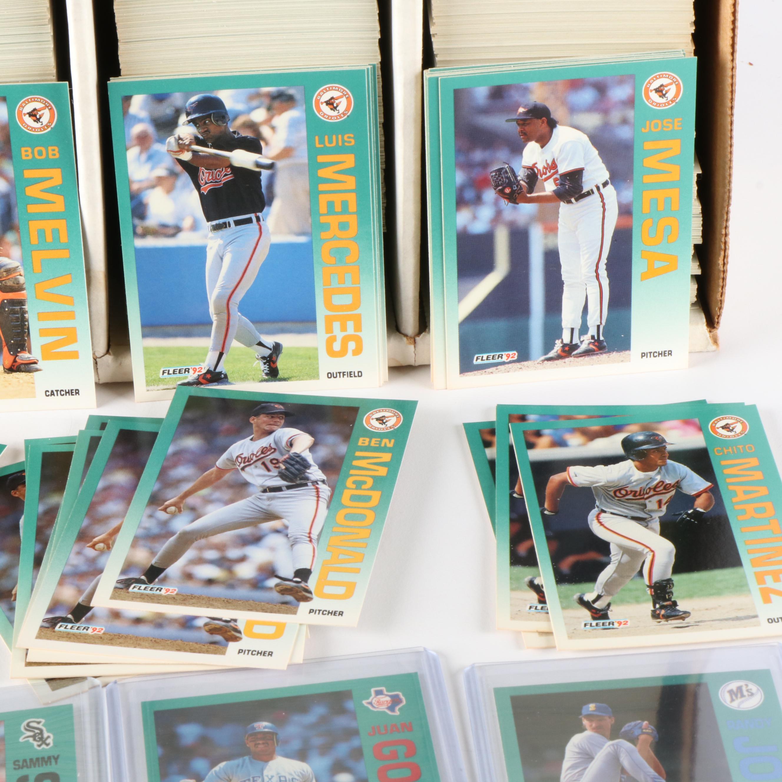 3,200 Mint Condition 1992 Fleer Cello Box Case Baseball Cards