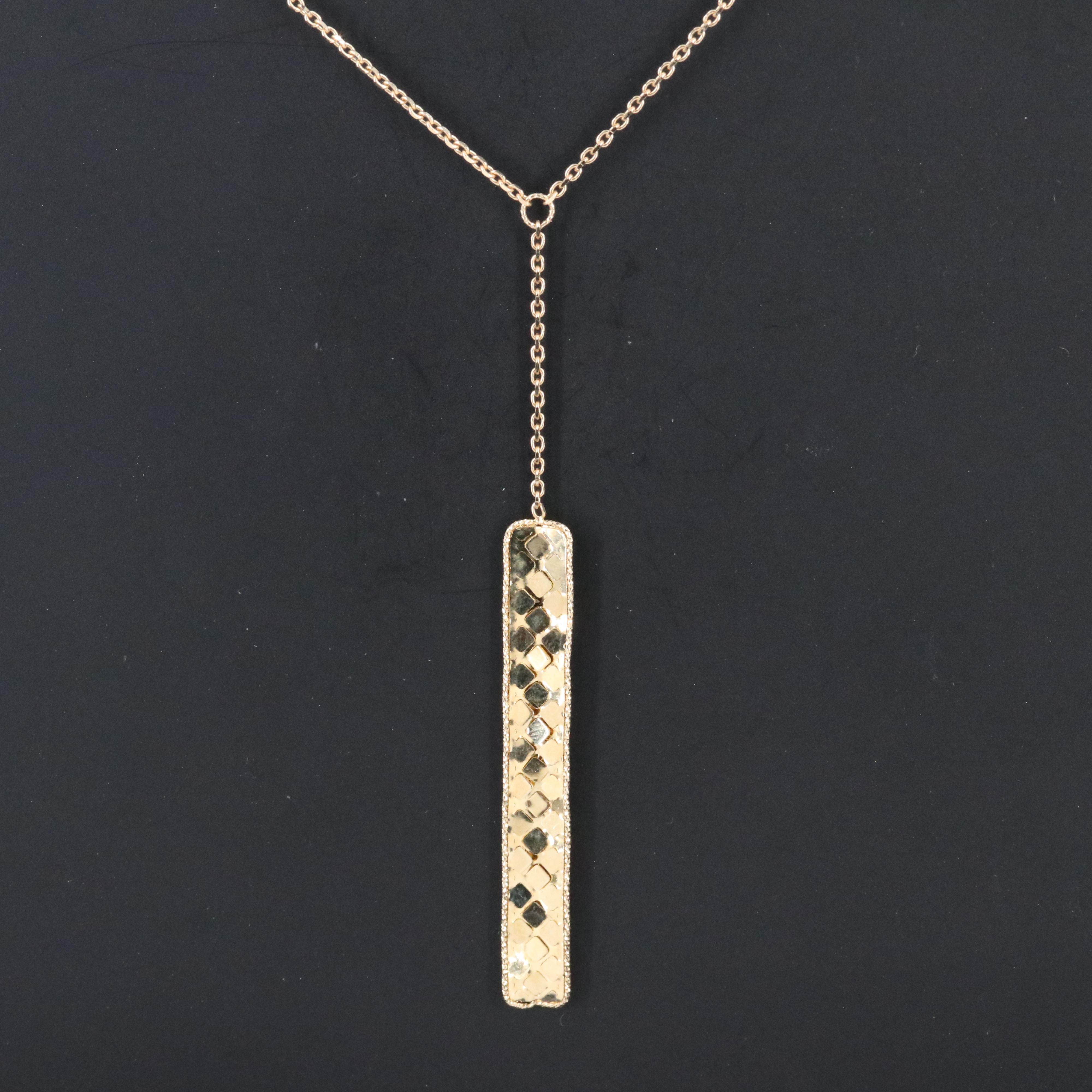14K Bar Necklace