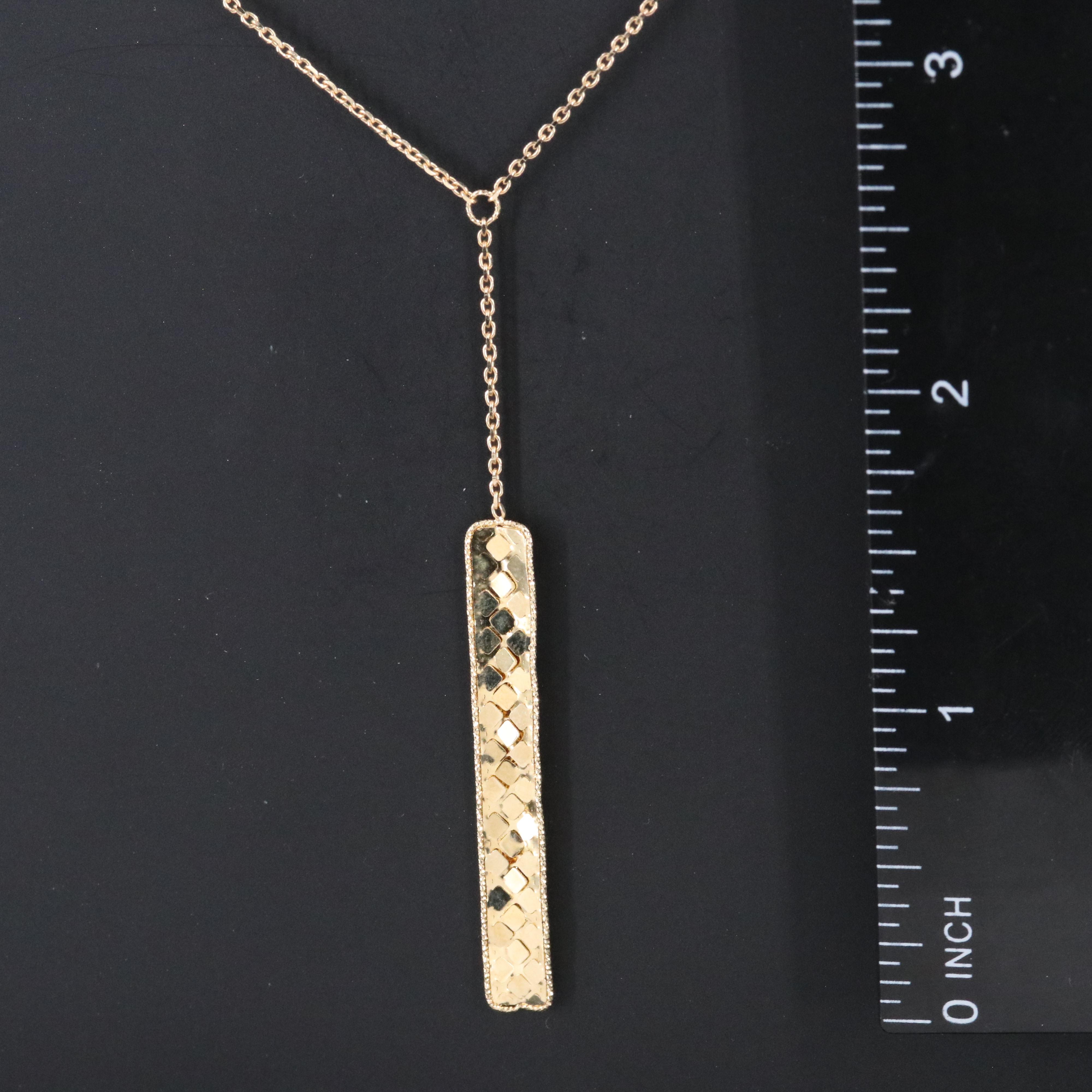 14K Bar Necklace