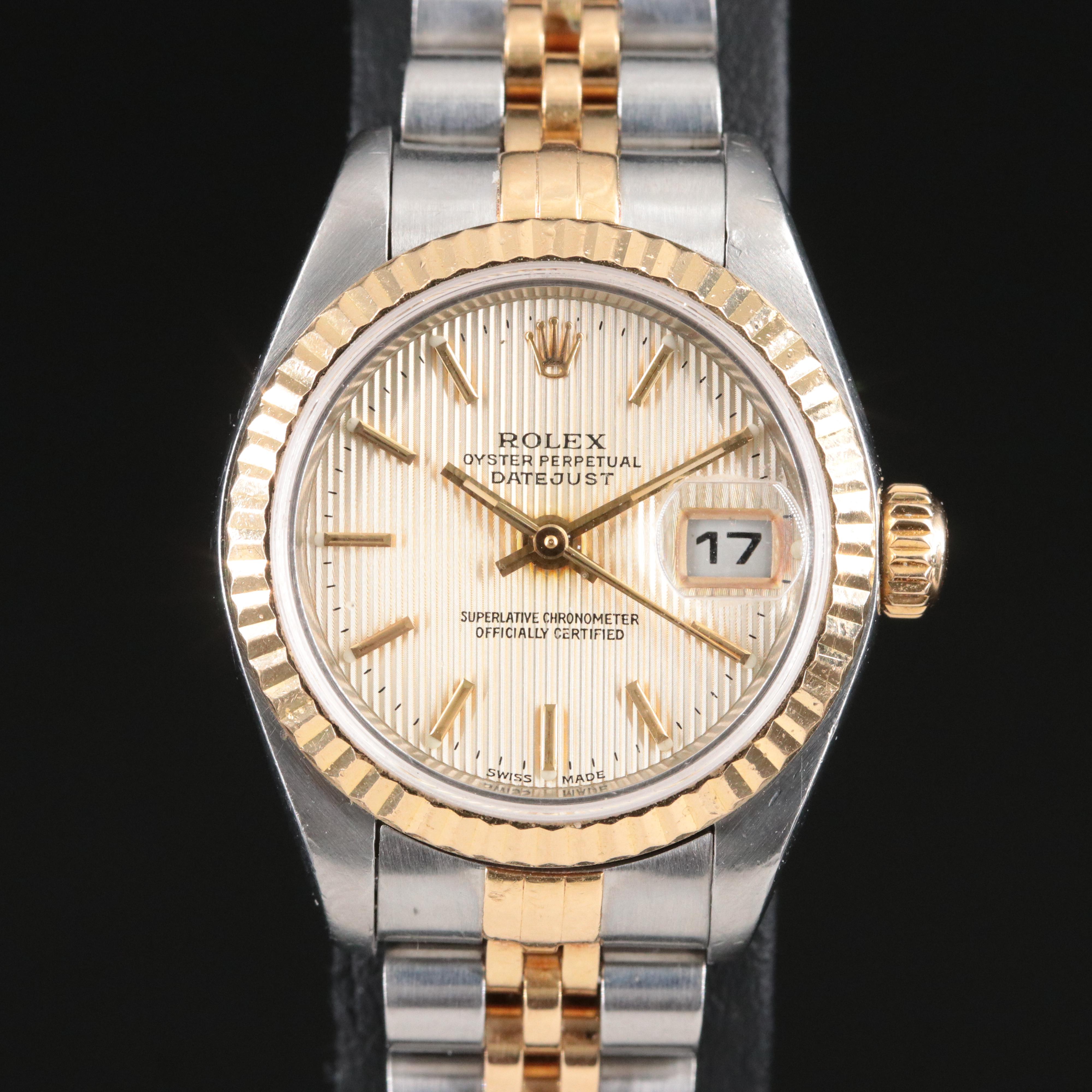 Rolex 2001 Datejust Tapestry Dial Model 79173 Watch