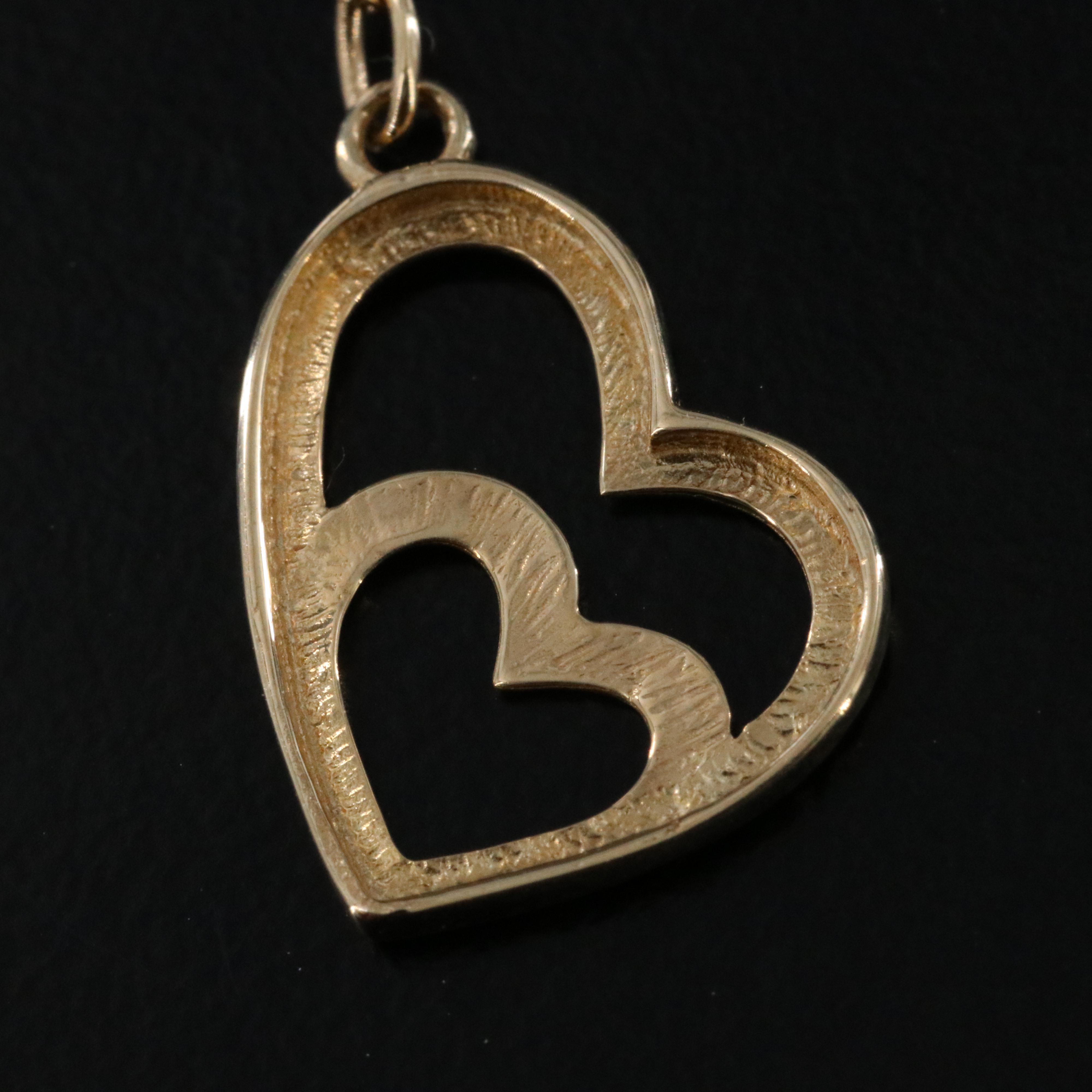 10K Double Heart Necklace
