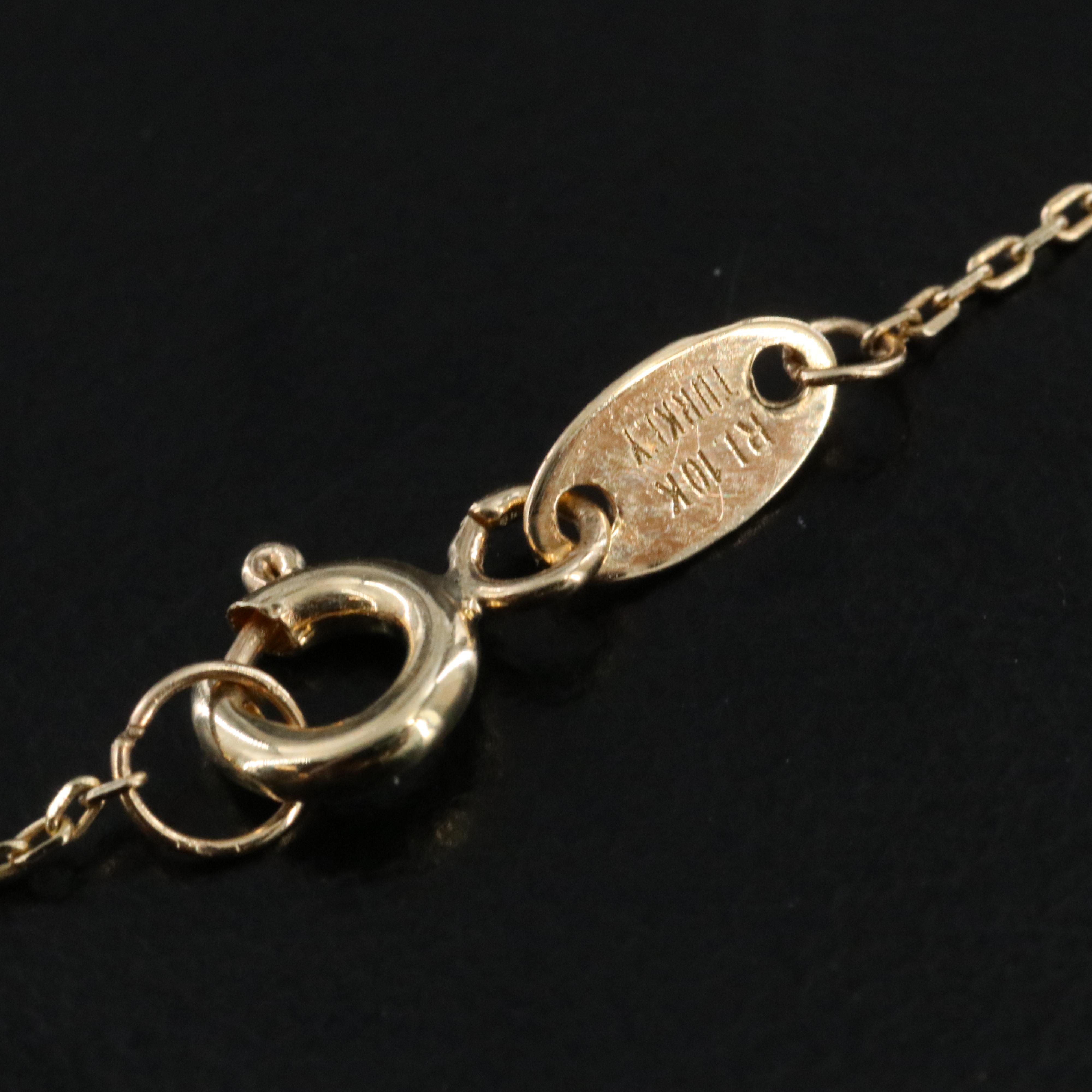 10K Double Heart Necklace