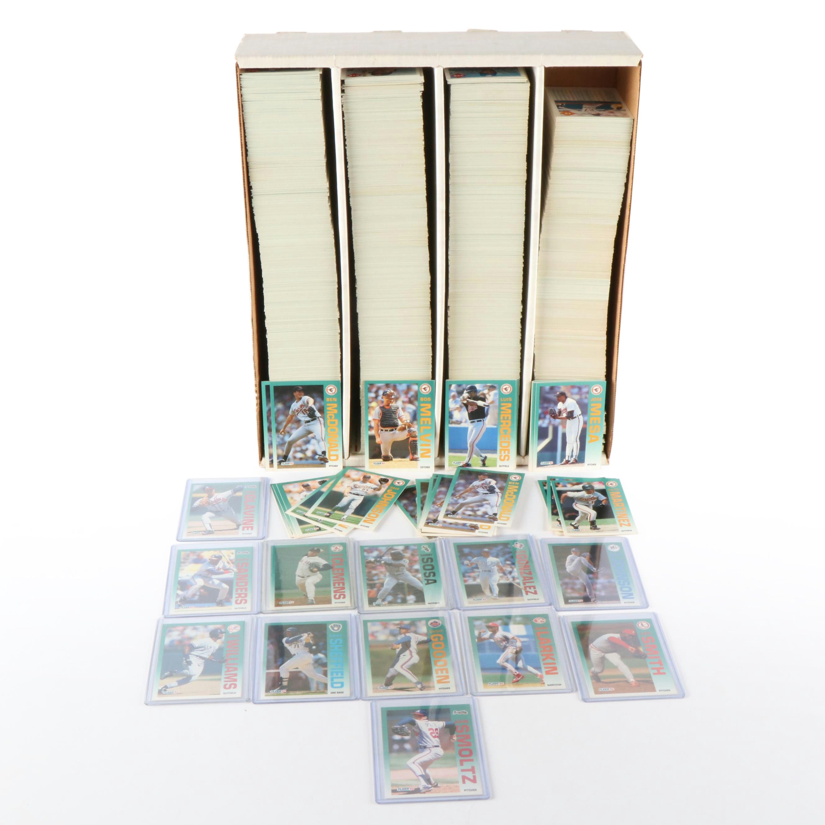3,200 Mint Condition 1992 Fleer Cello Box Case Baseball Cards