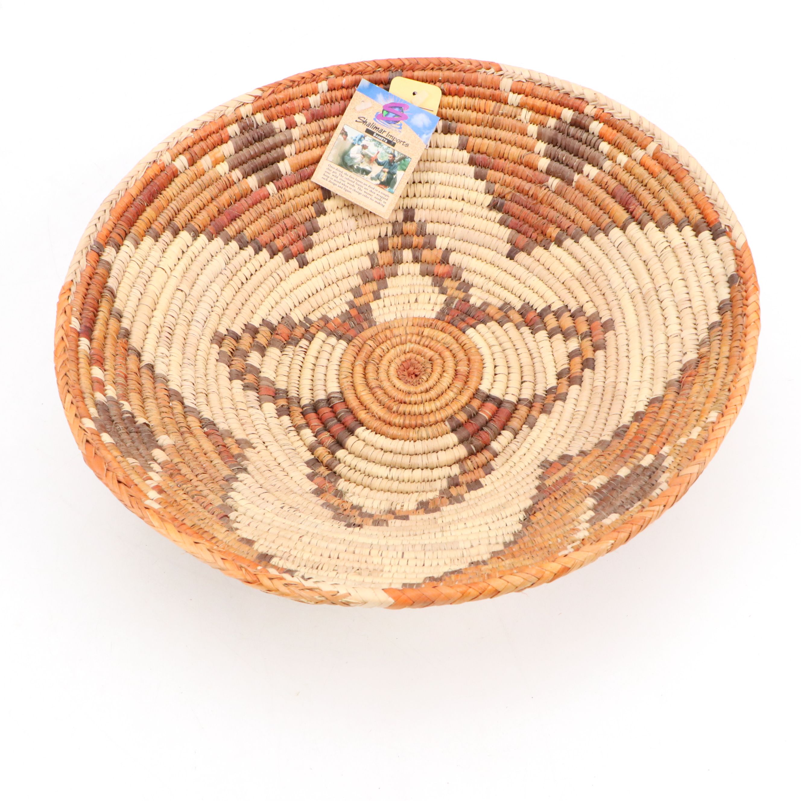 Shalimar Imports Woven Reed Basket with Other Geometric Basket and Ram Horn