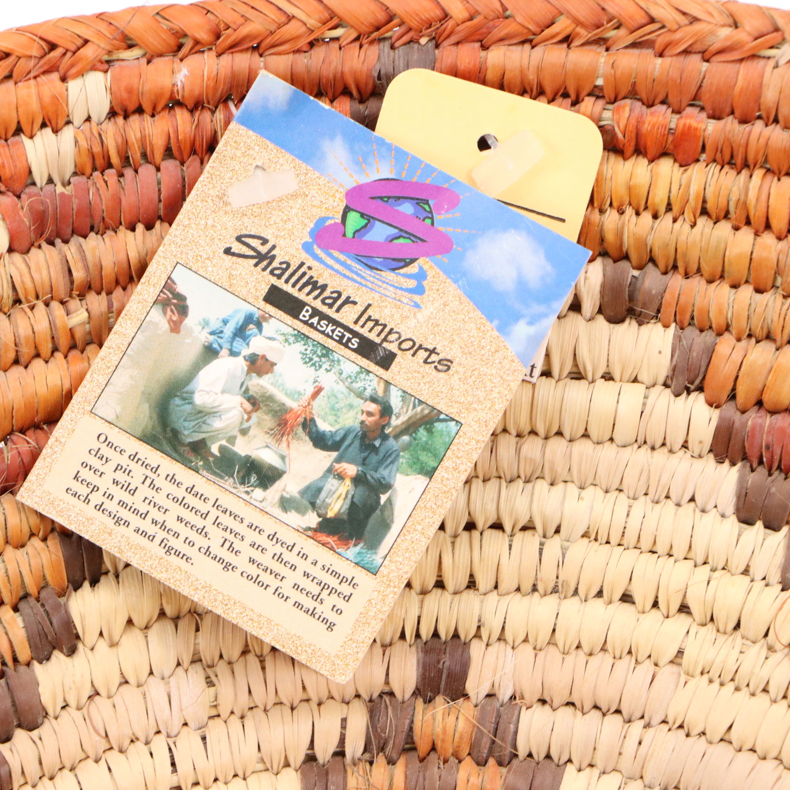 Shalimar Imports Woven Reed Basket with Other Geometric Basket and Ram Horn