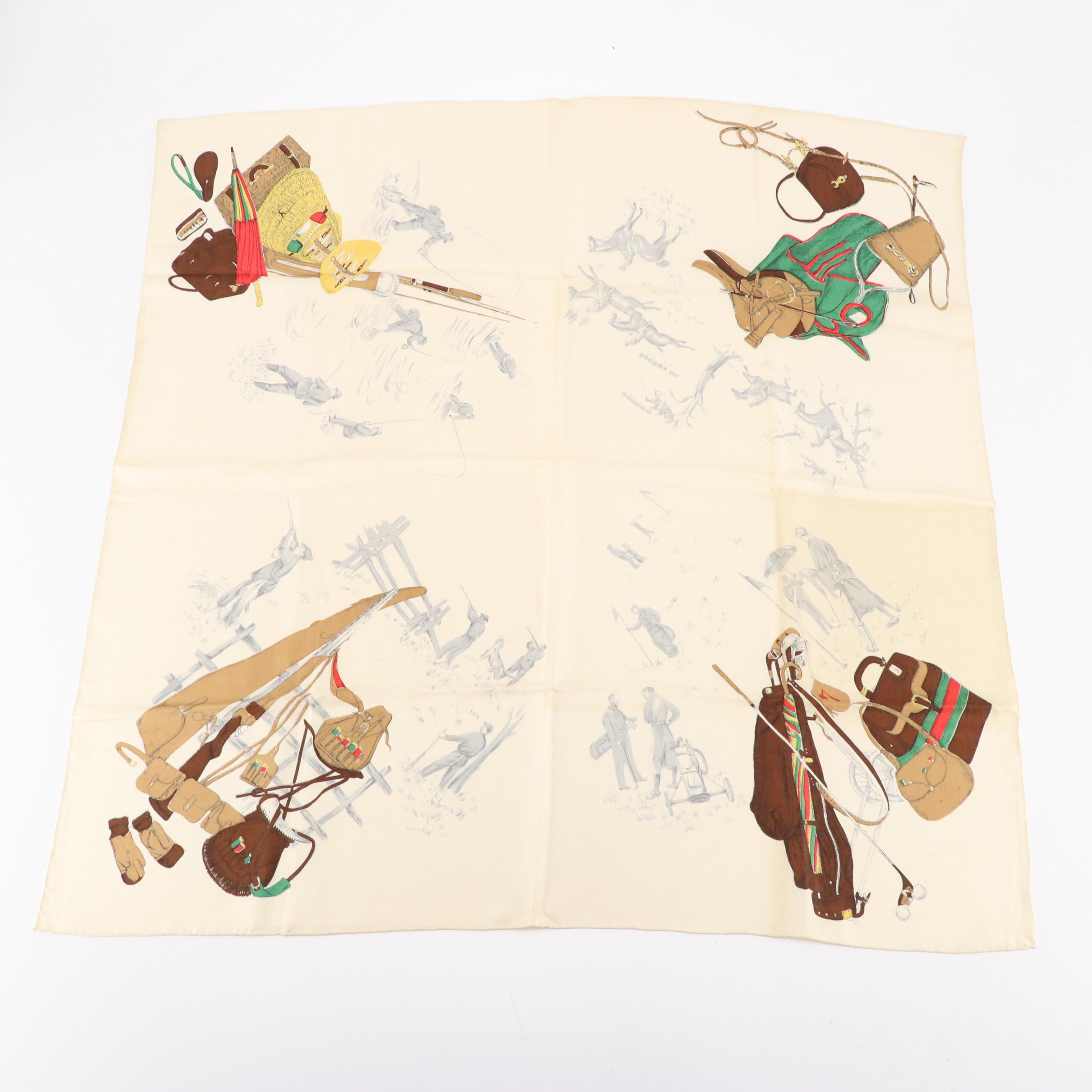 Gucci Lightweight Printed Silk Scarves