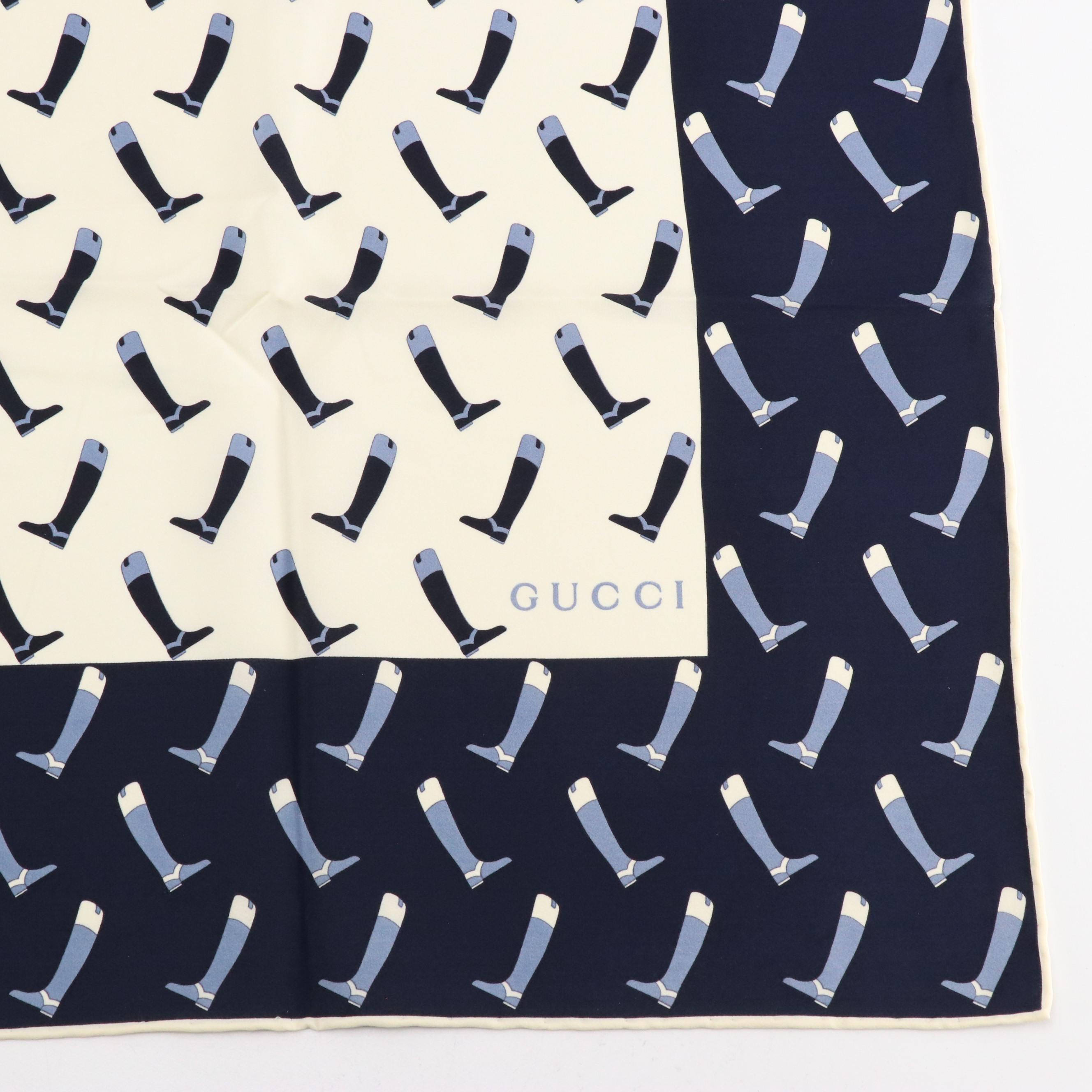 Gucci Lightweight Printed Silk Scarves